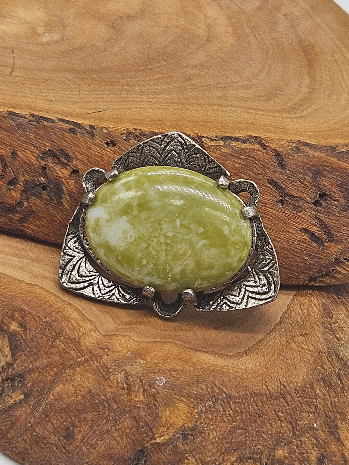 Vintage Scottish style brooch - The Triangle with Scottish gemstone.