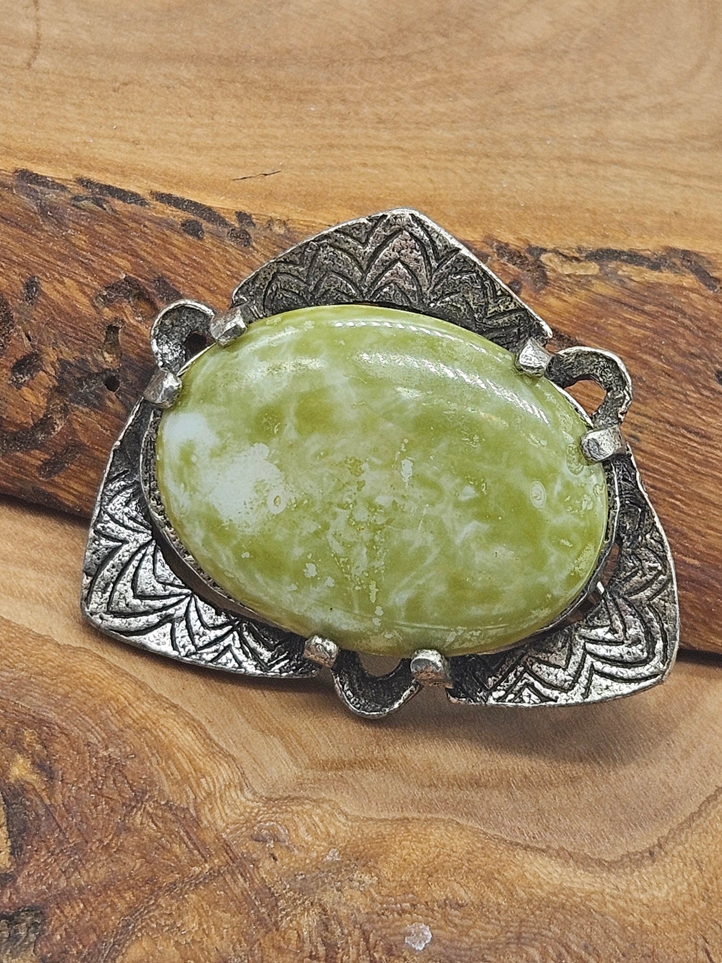 Vintage Scottish style brooch - The Triangle with Scottish gemstone.