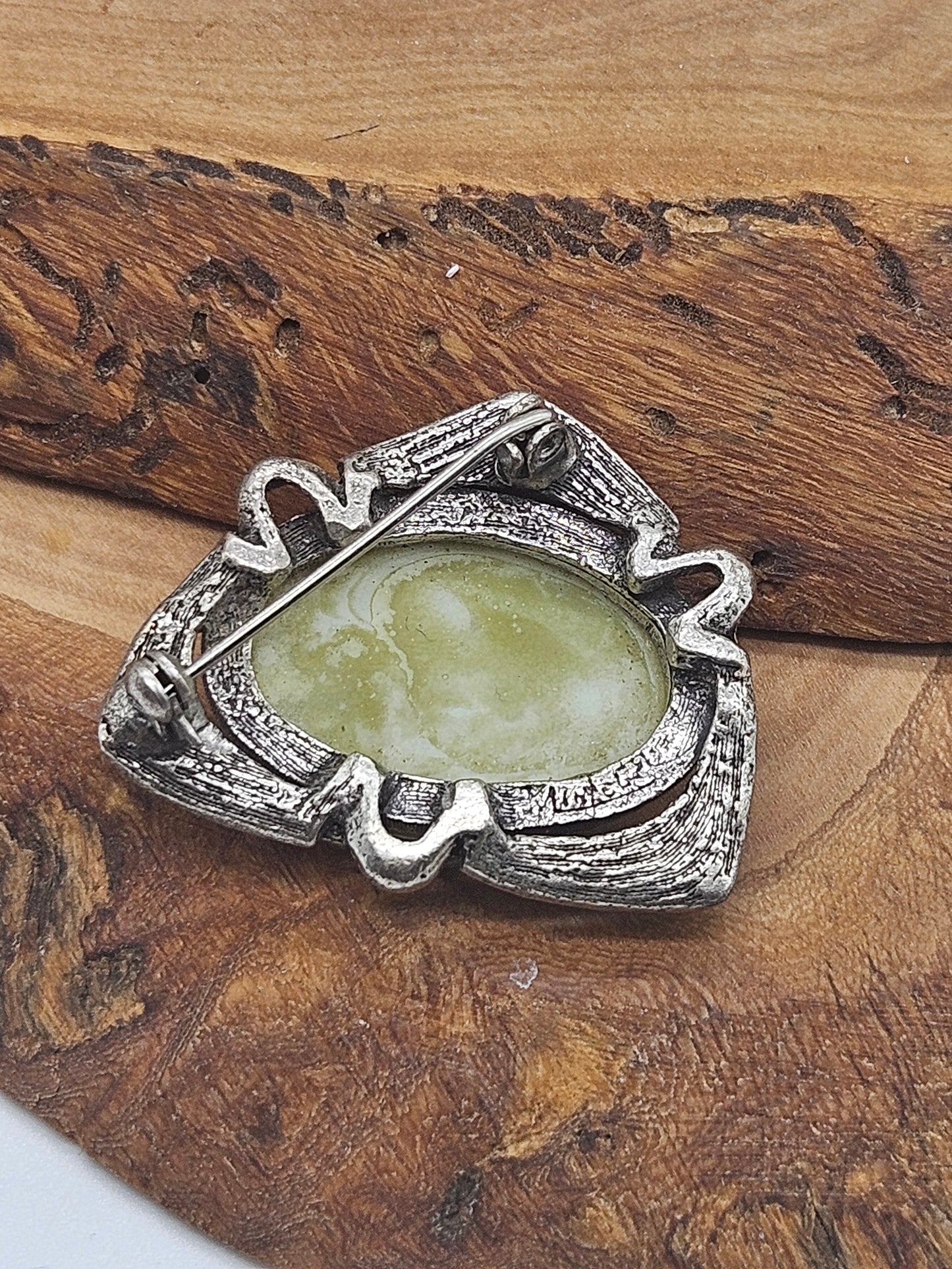 Vintage Scottish style brooch - The Triangle with Scottish gemstone.