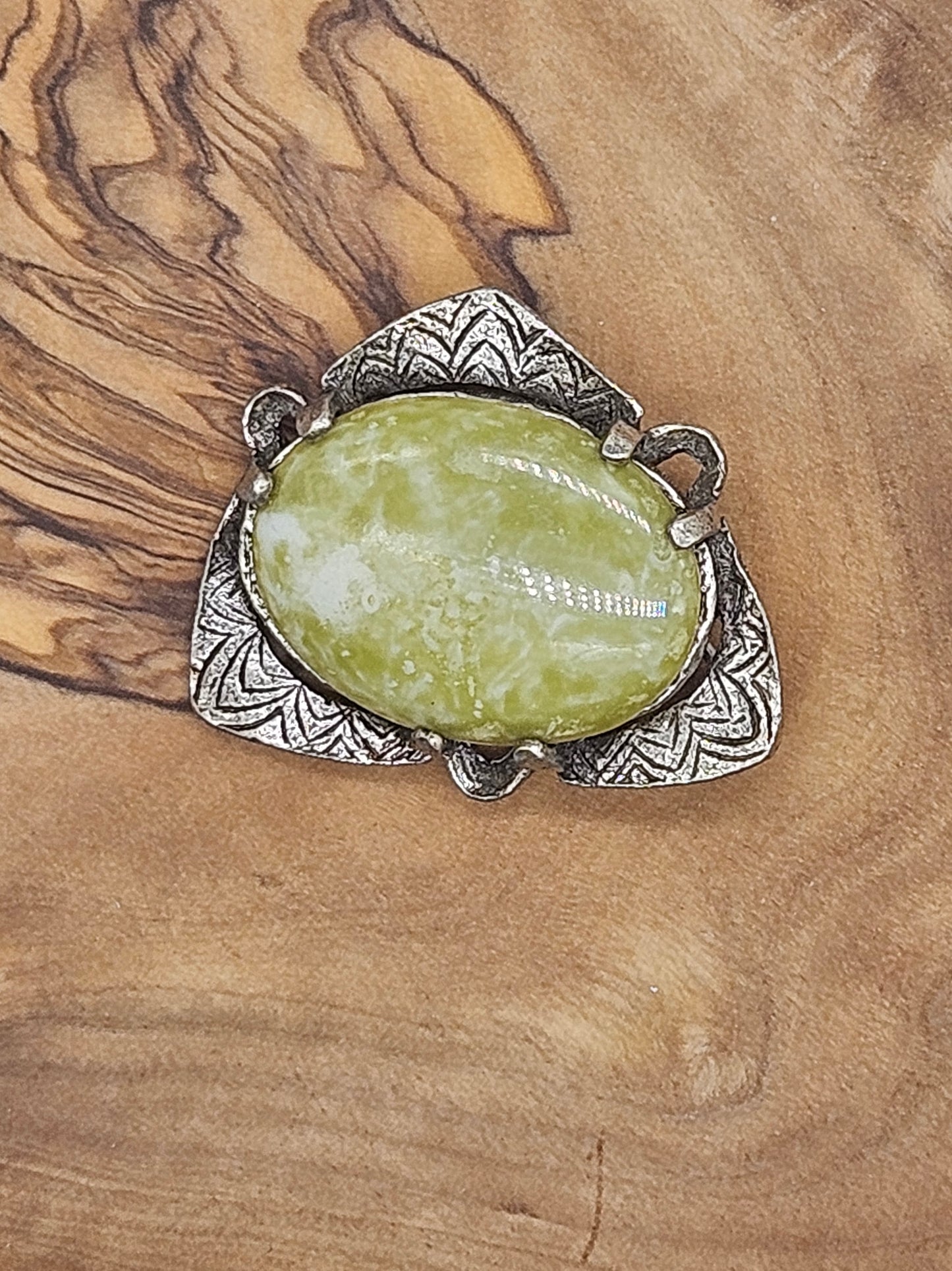 Vintage Scottish style brooch - The Triangle with Scottish gemstone.