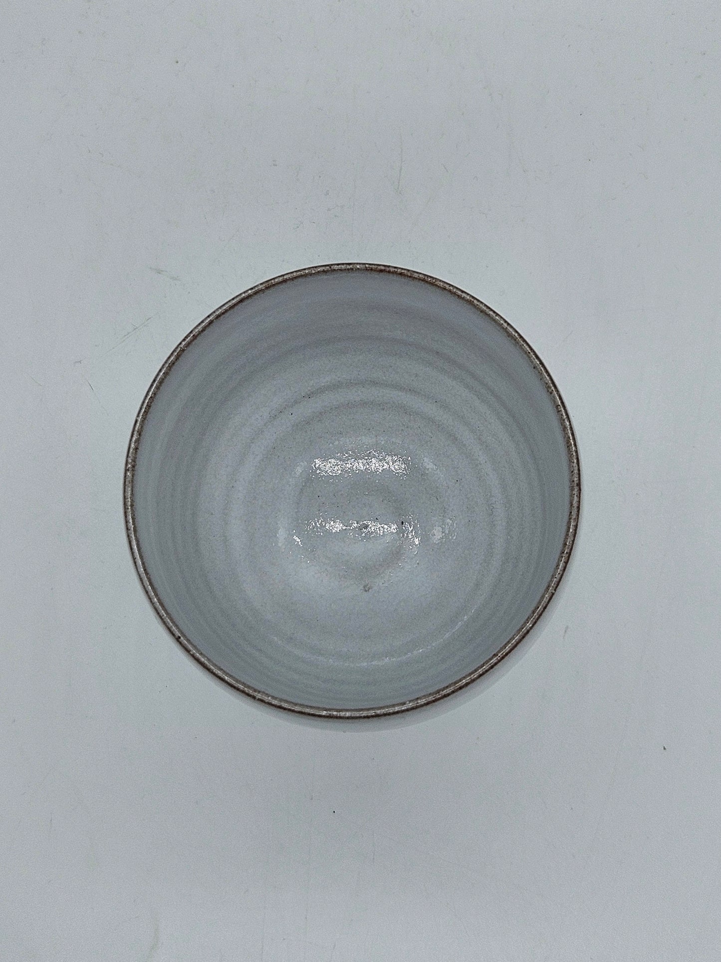 Studio pottery blue glazed wine goblet, VGC