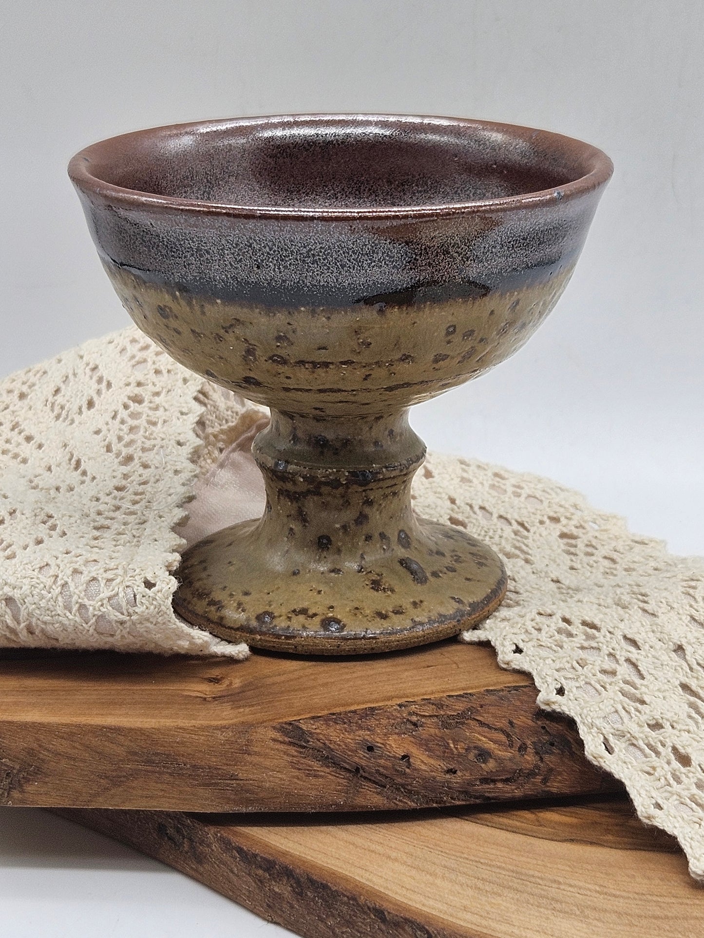 Vintage Medieval Style Goblet, Studio Pottery