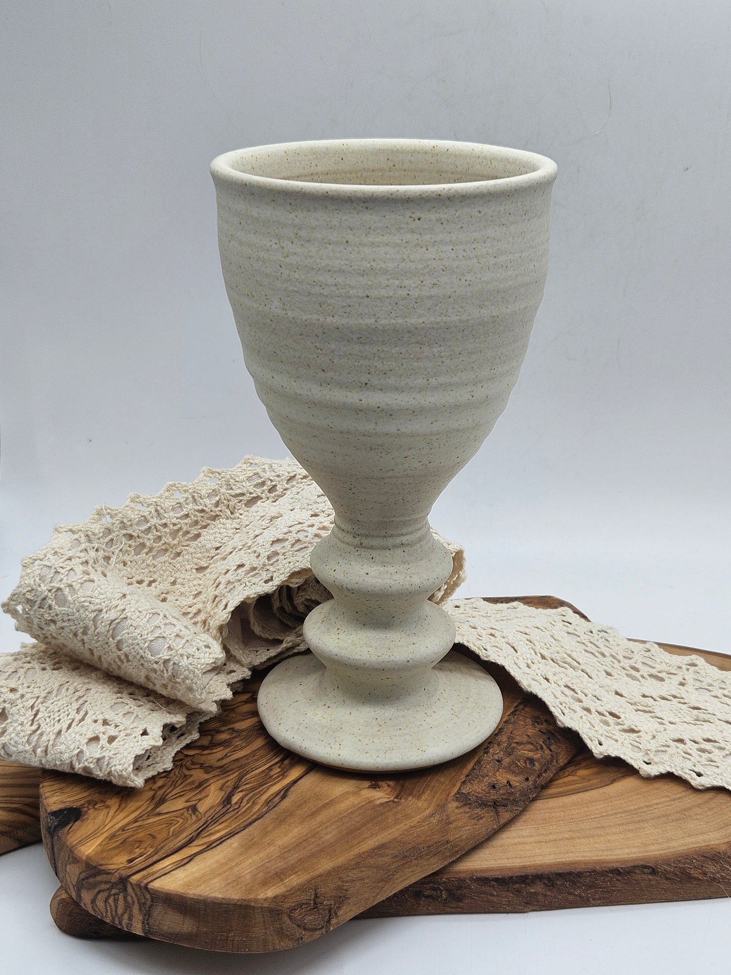 Vintage Large Medieval Style Goblet, Canterbury Pottery