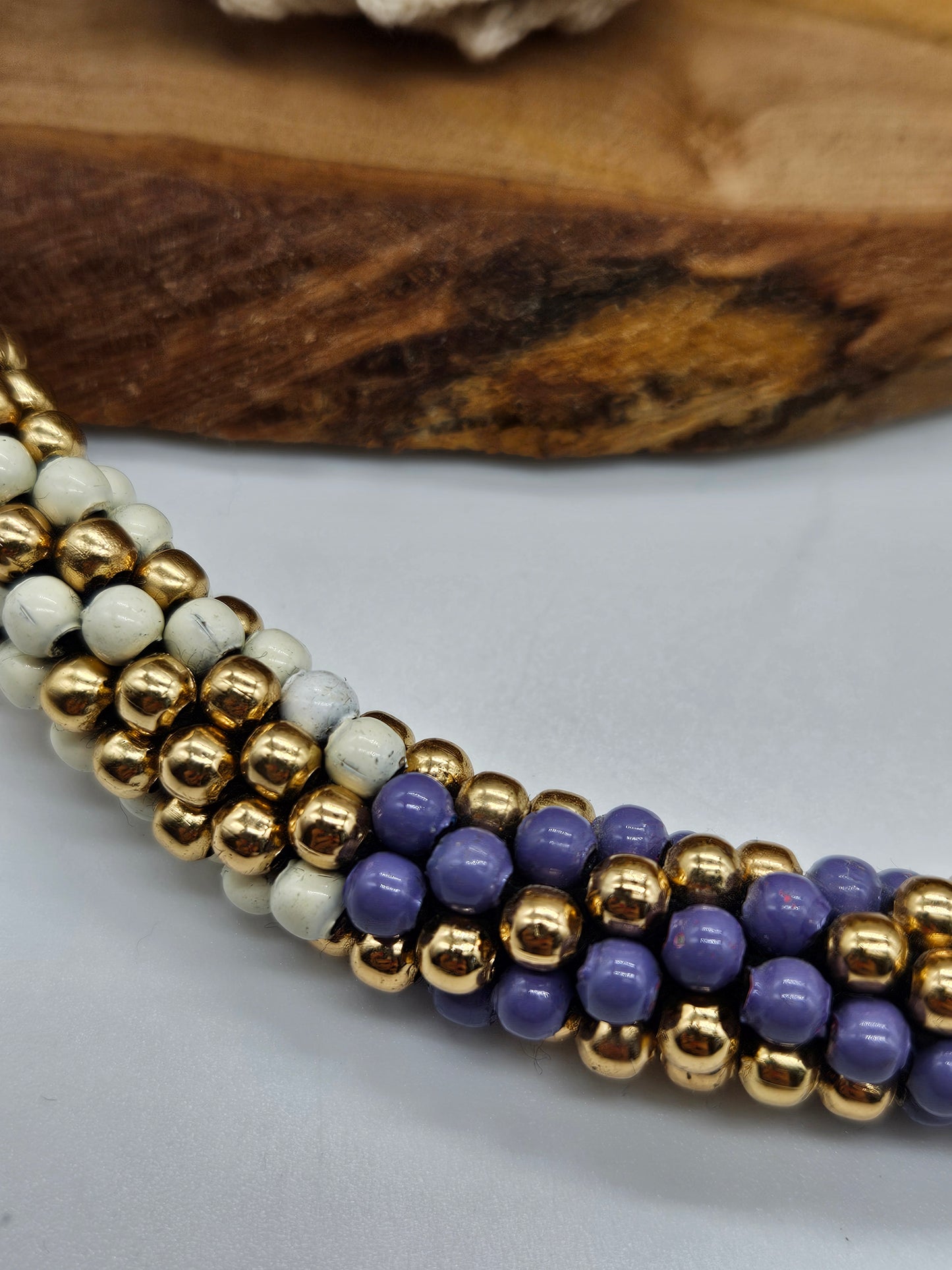 Vintage beaded necklace, 1980's