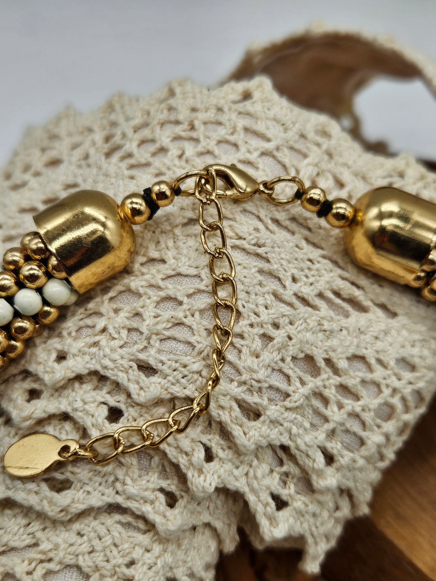 Vintage beaded necklace, 1980's