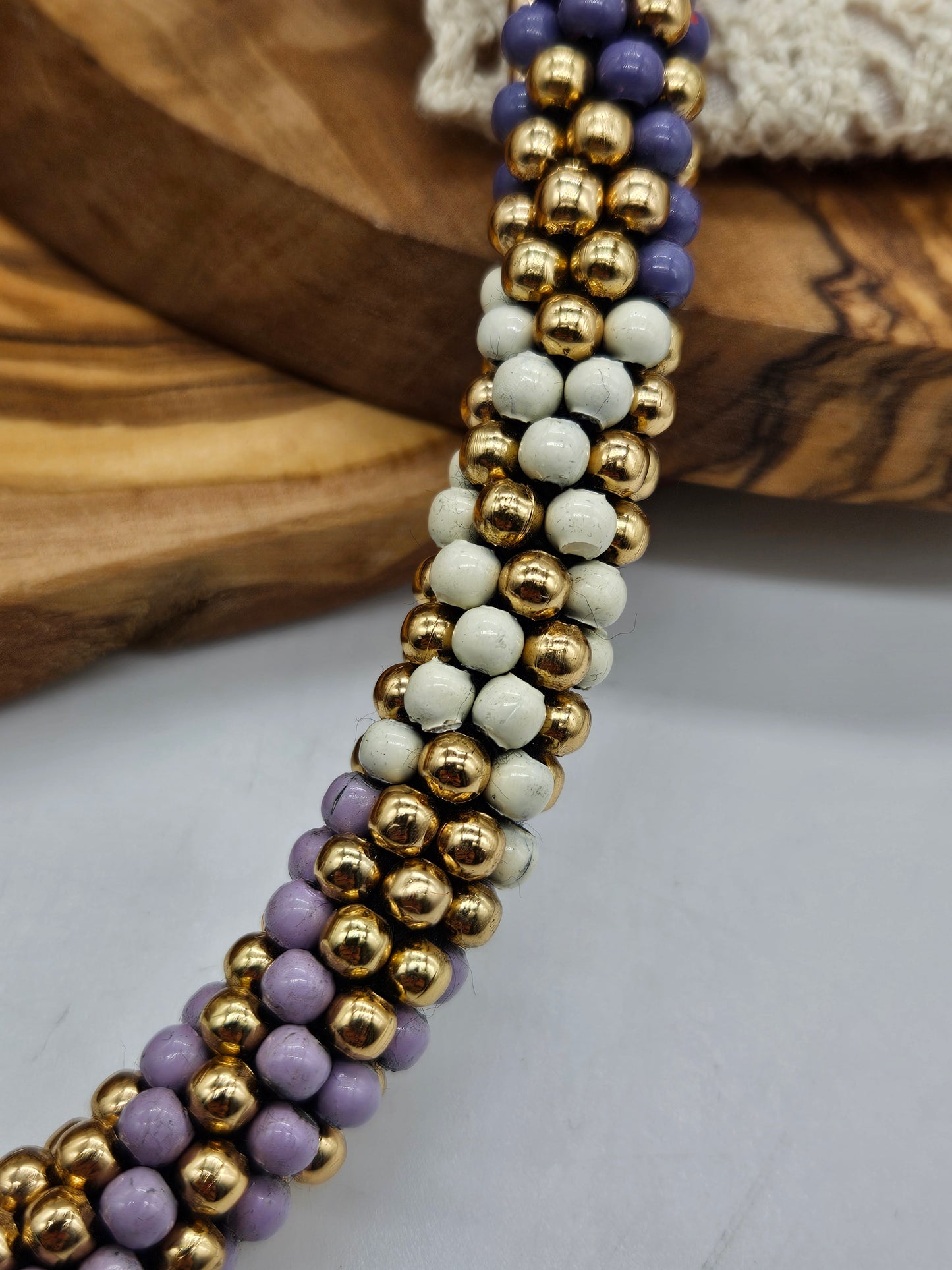 Vintage beaded necklace, 1980's
