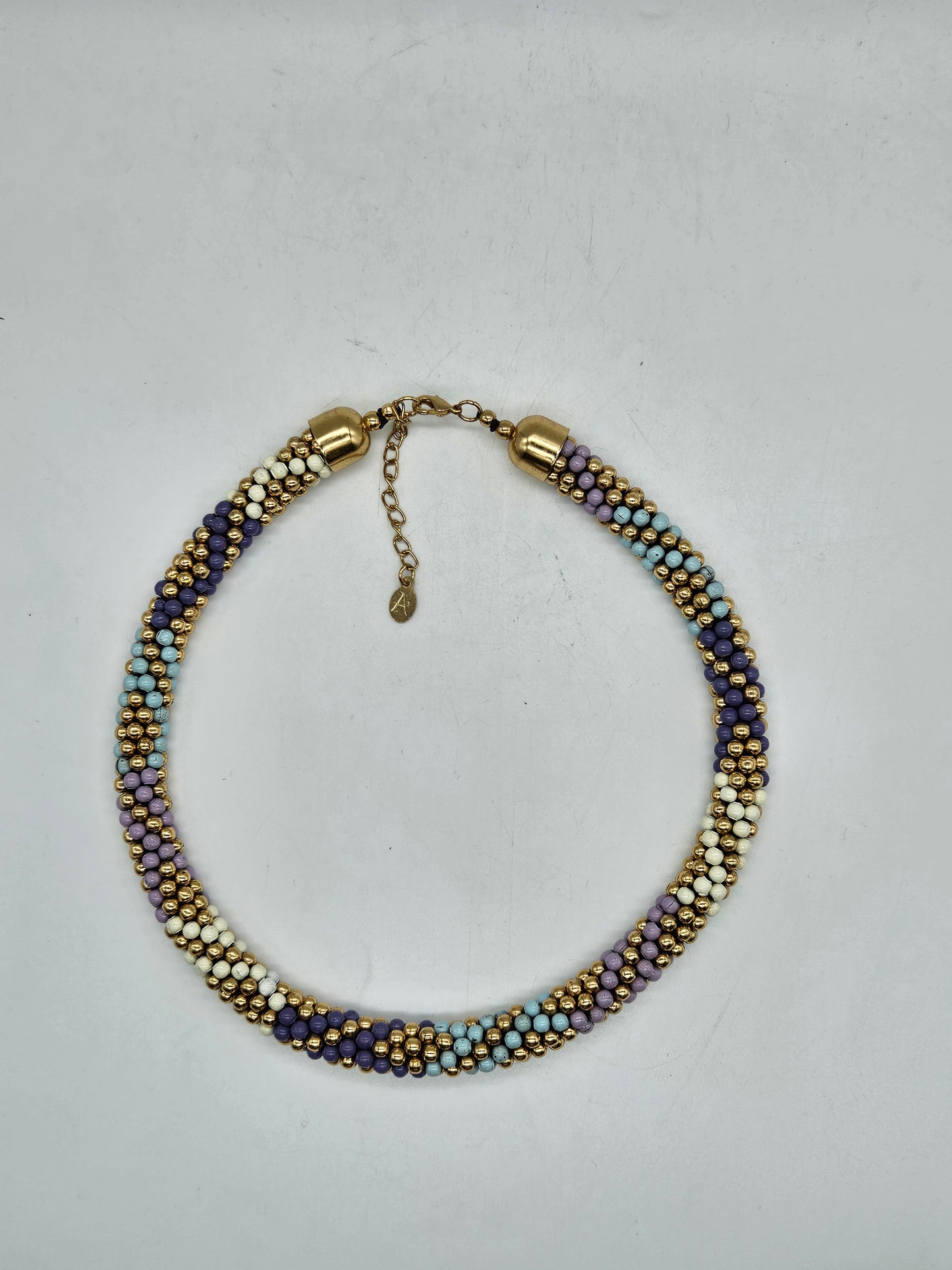 Vintage beaded necklace, 1980's