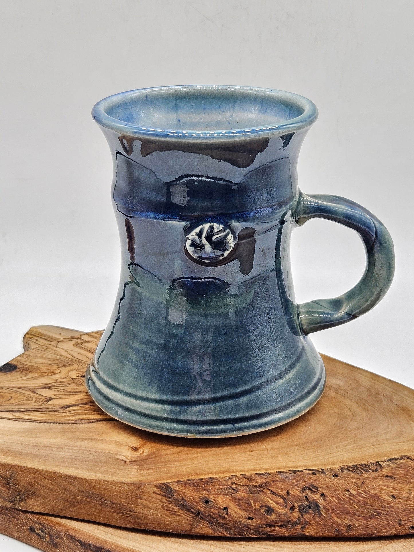 Studio Pottery Glace finished Blue Mug EB116