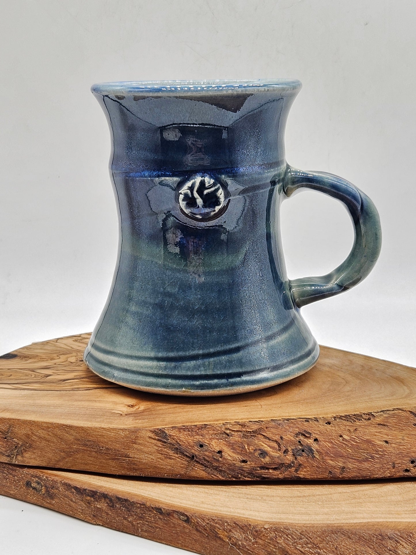 Studio Pottery Glace finished Blue Mug EB116