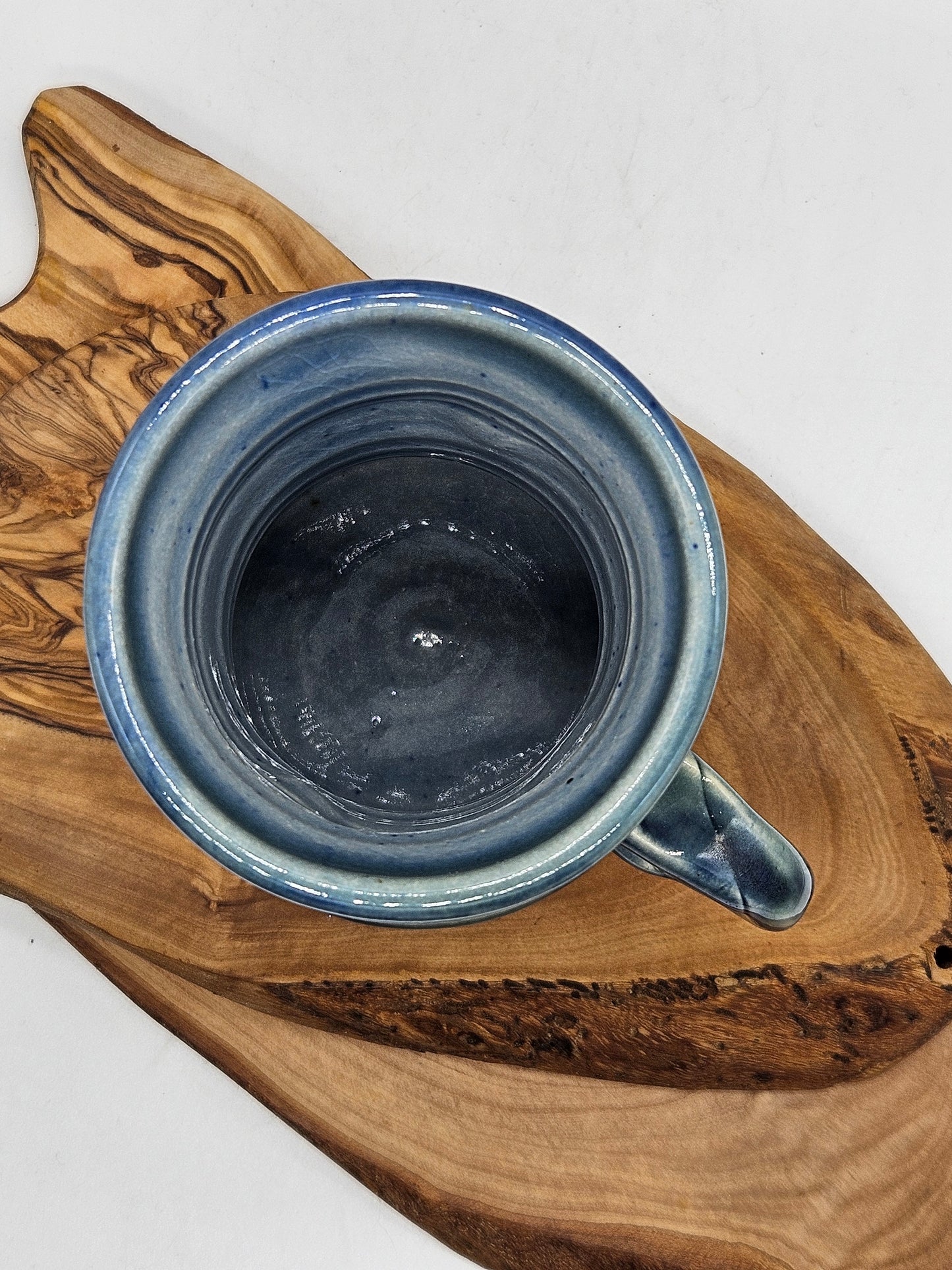 Studio Pottery Glace finished Blue Mug EB116