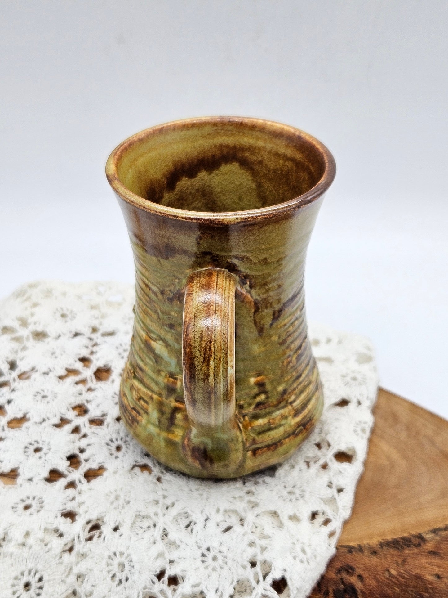 Unique vintage mug in medieval style, Tintagle Studio Pottery