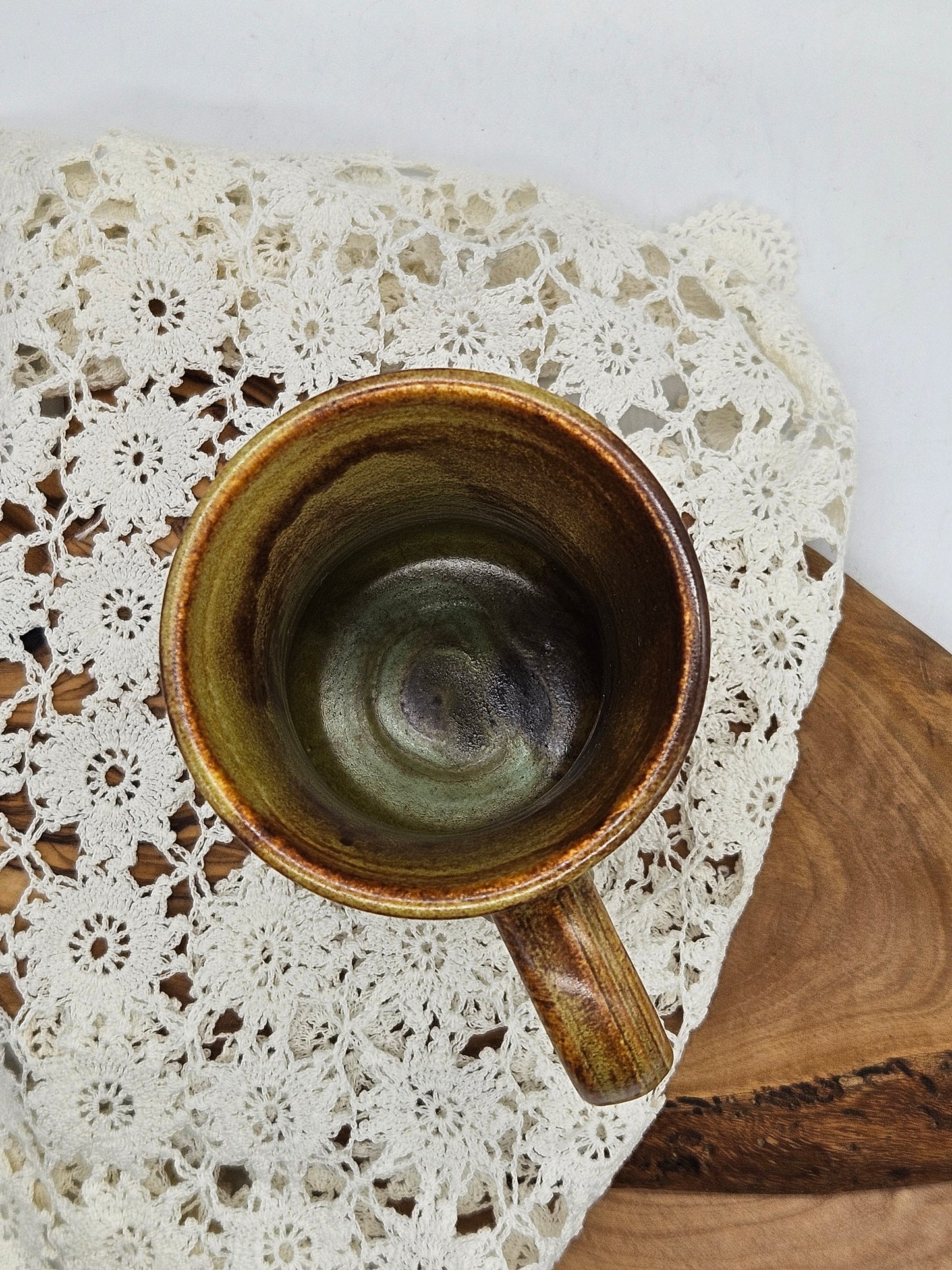 Unique vintage mug in medieval style, Tintagle Studio Pottery