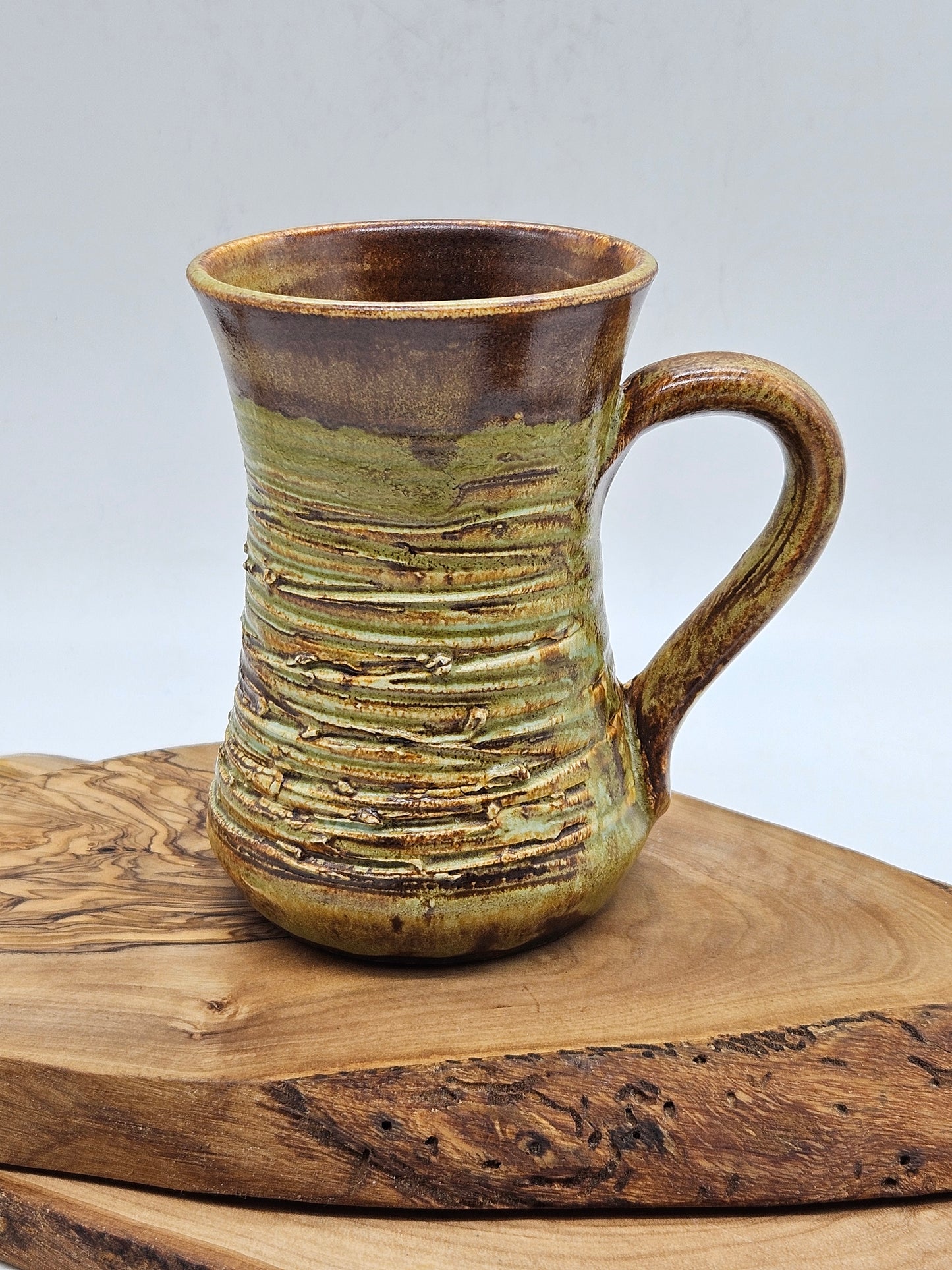 Unique vintage mug in medieval style, Tintagle Studio Pottery