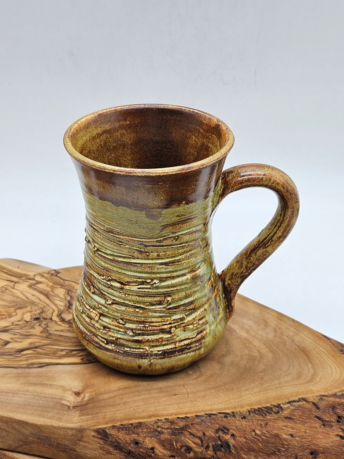 Unique vintage mug in medieval style, Tintagle Studio Pottery