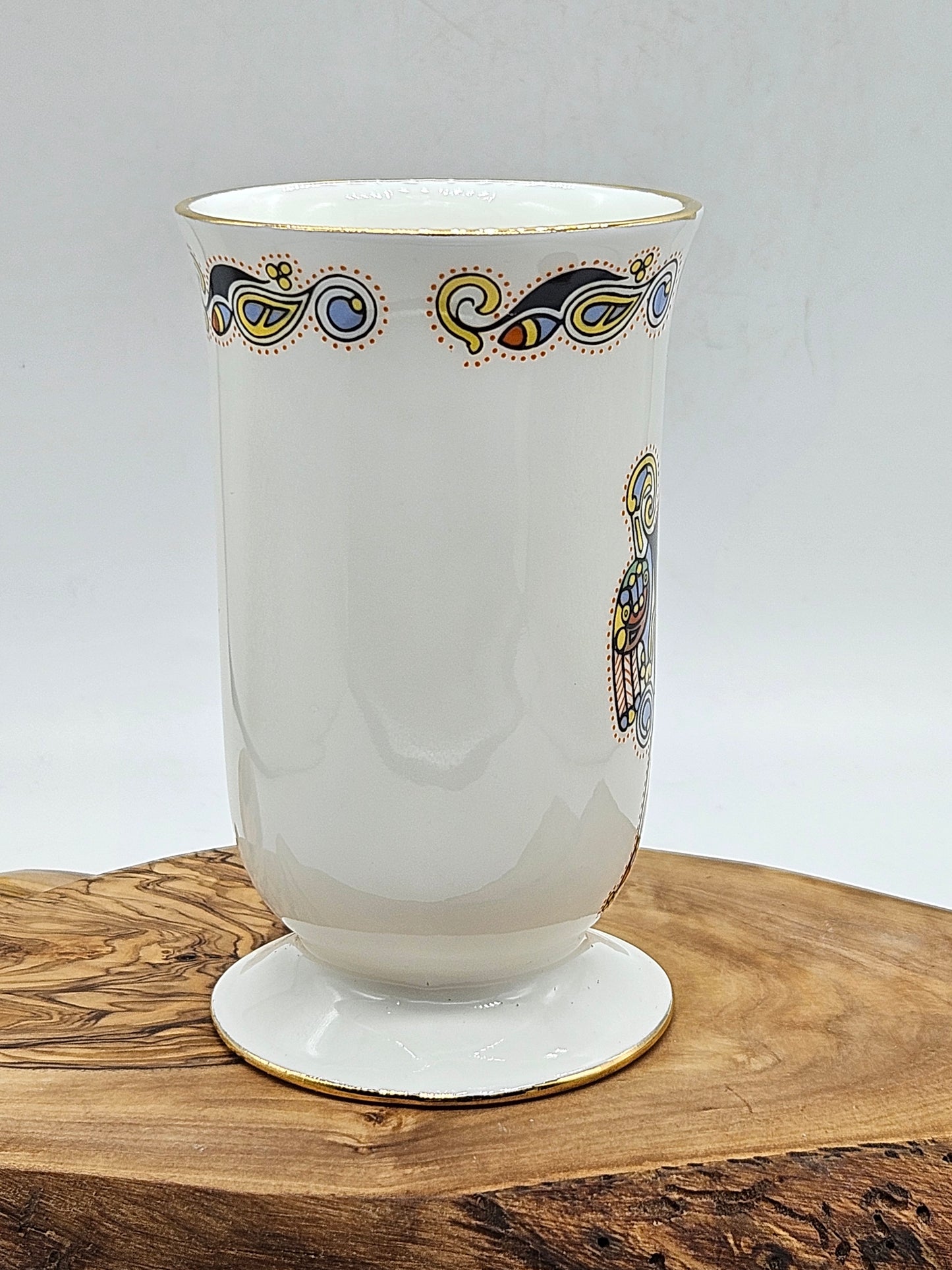 Vintage Fine Bone China Irish Coffee Cup, Royal Tara Book of Kells