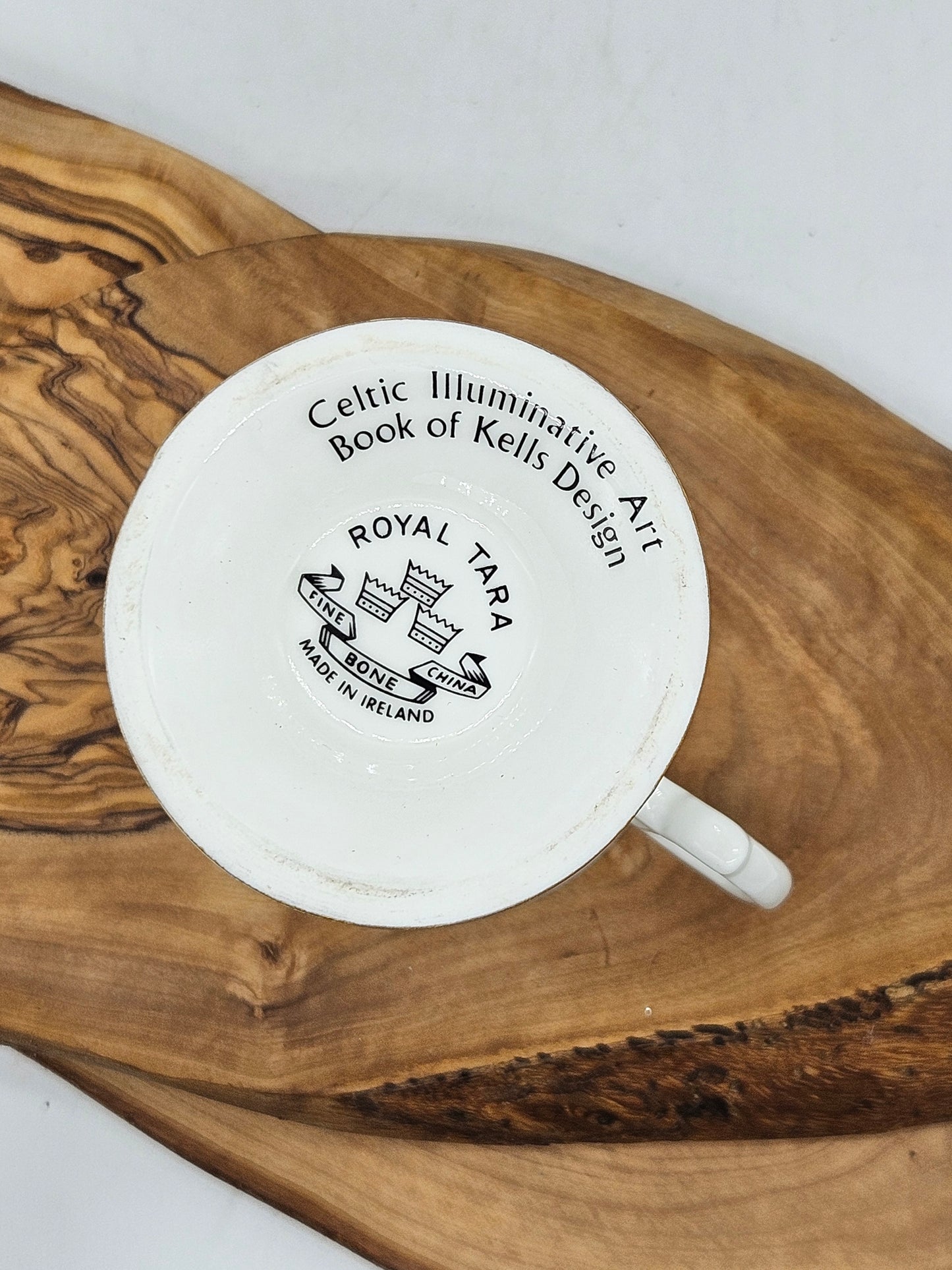 Vintage Fine Bone China Irish Coffee Cup, Royal Tara Book of Kells