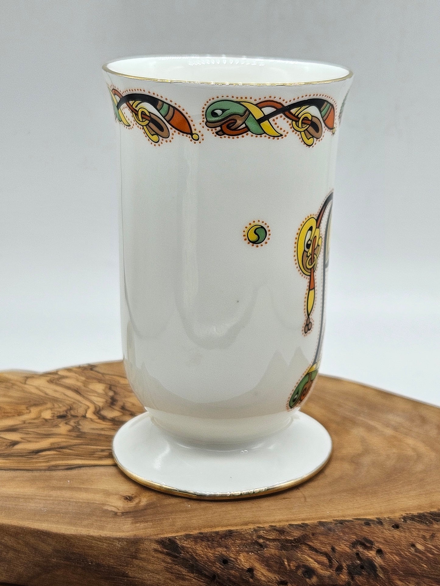 Vintage Fine Bone China Irish Coffee Cup, Royal Tara Book of Kells ET8016