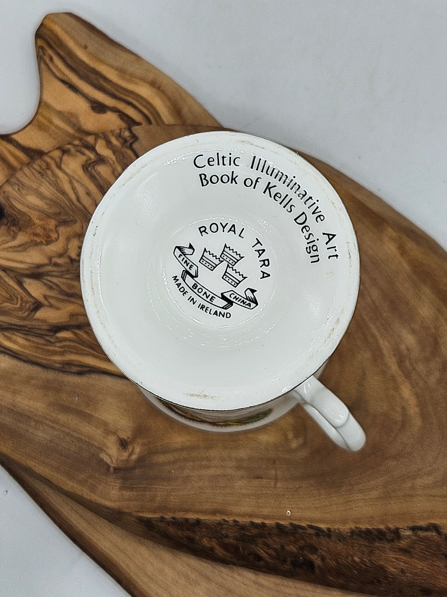 Vintage Fine Bone China Irish Coffee Cup, Royal Tara Book of Kells ET8016