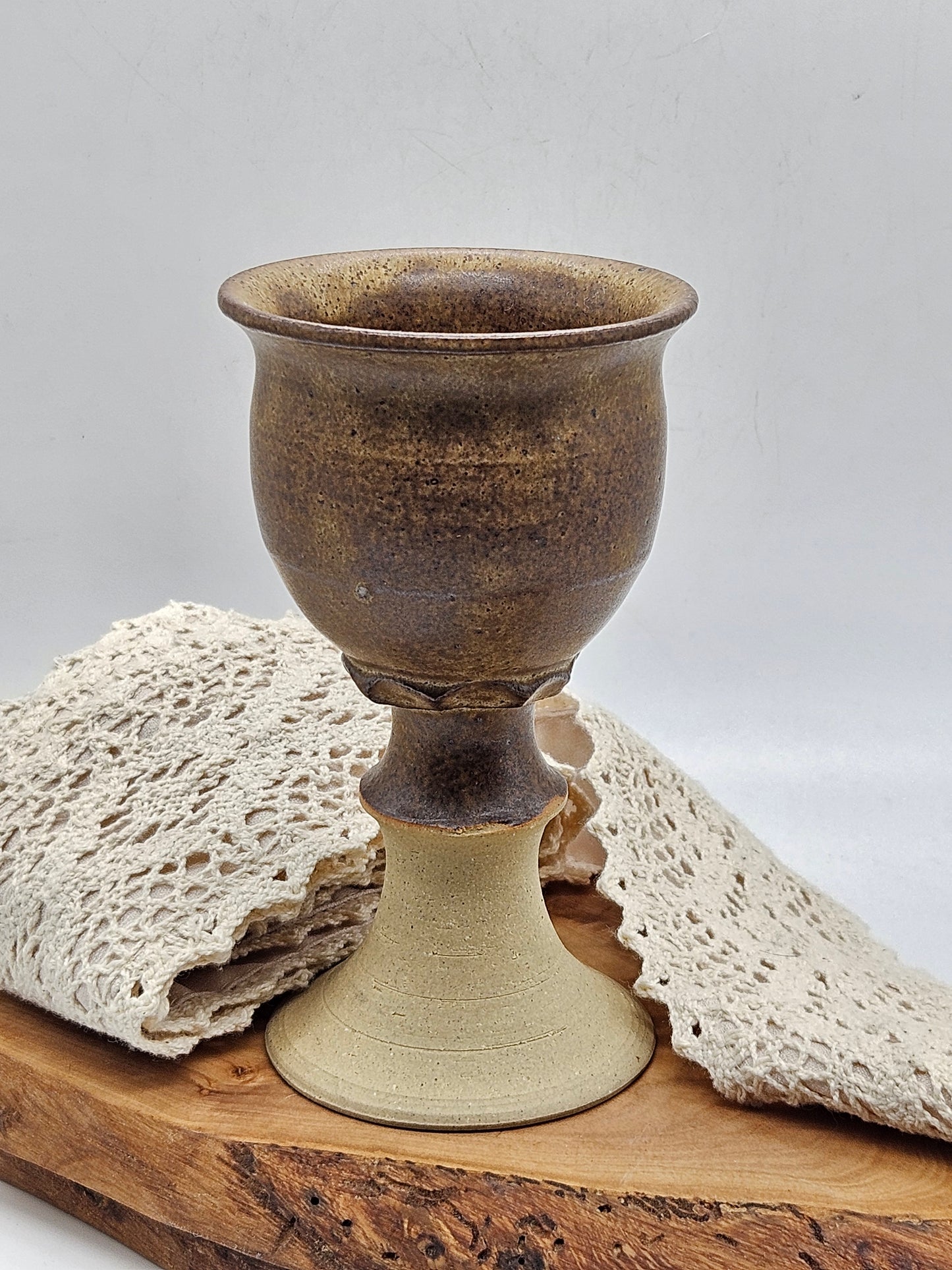 Vintage Medieval Style Goblet, Studio Pottery
