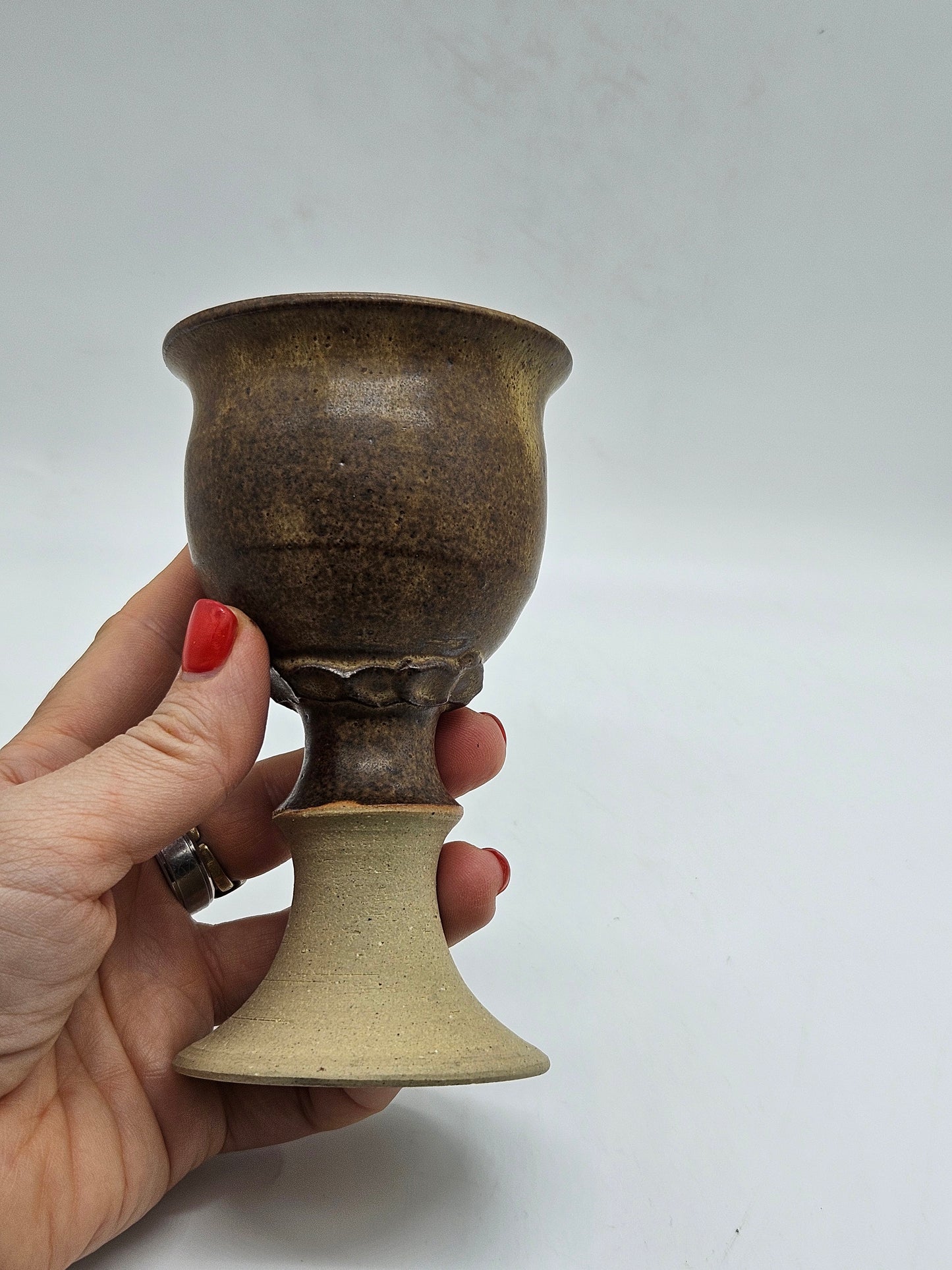 Vintage Medieval Style Goblet, Studio Pottery