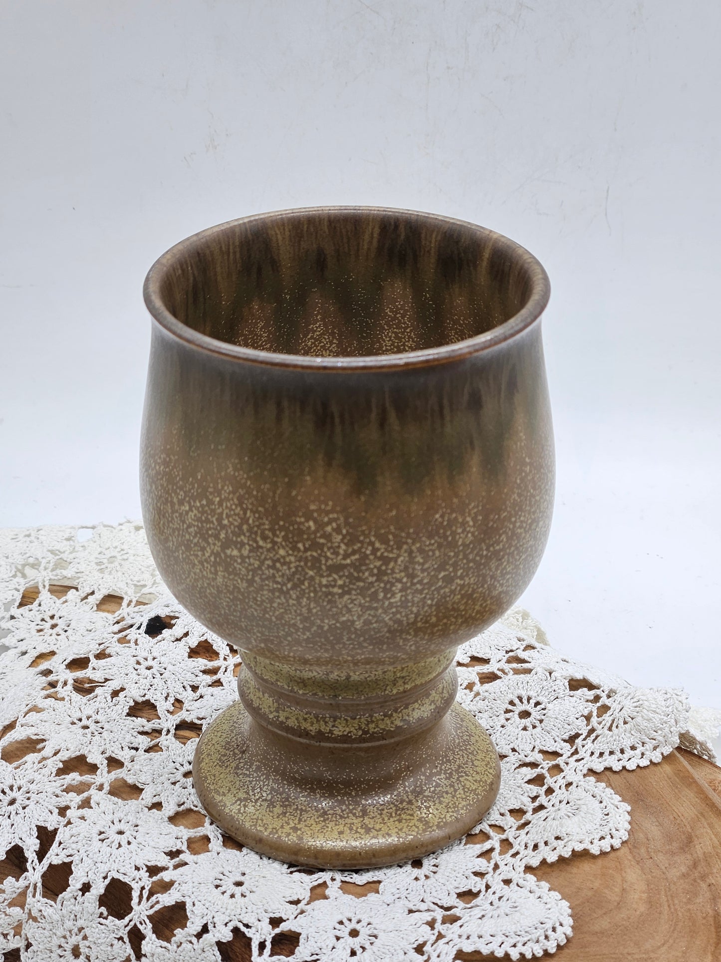 Vintage Denby Pottery Medieval Style Goblet, Romany Collection