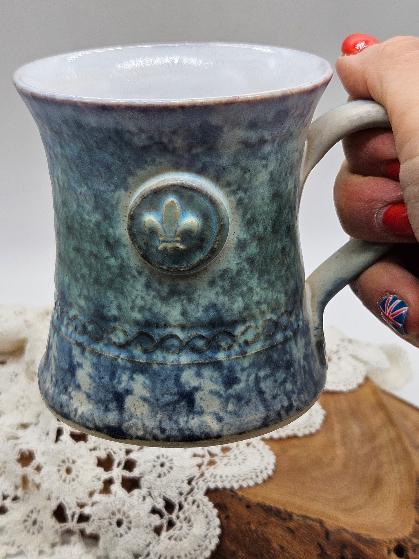 Conway Studio Pottery Silky finished Blue Mug, Medieval Collection