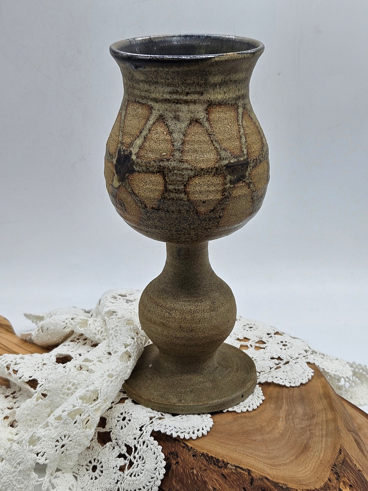 Vintage Large Medieval Style Goblet "Stone Tulip"