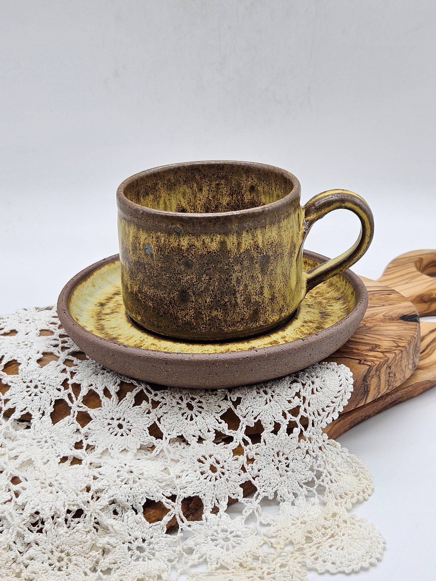 Studio Pottery Tea Cup and Saucer