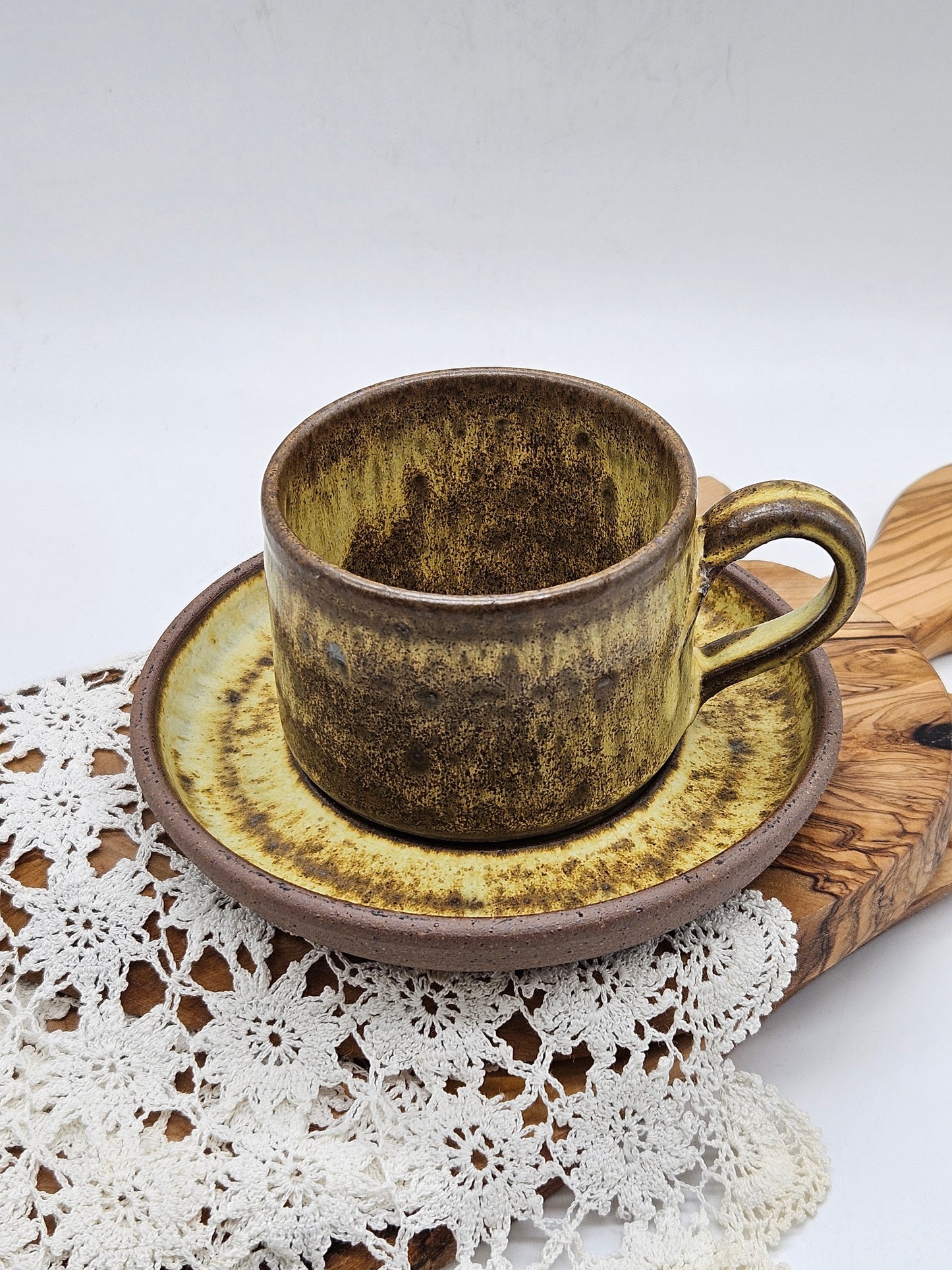 Studio Pottery Tea Cup and Saucer