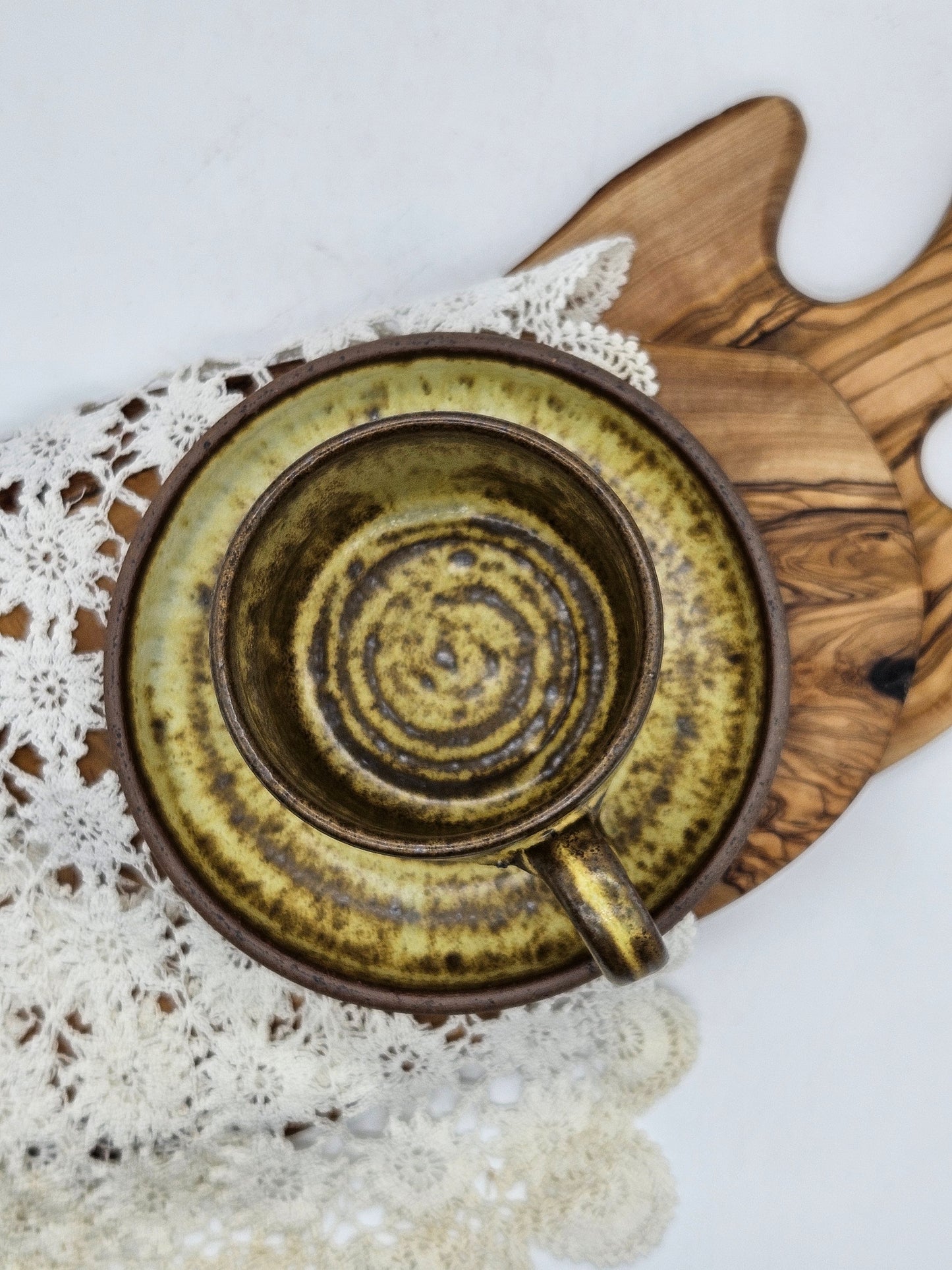 Studio Pottery Tea Cup and Saucer