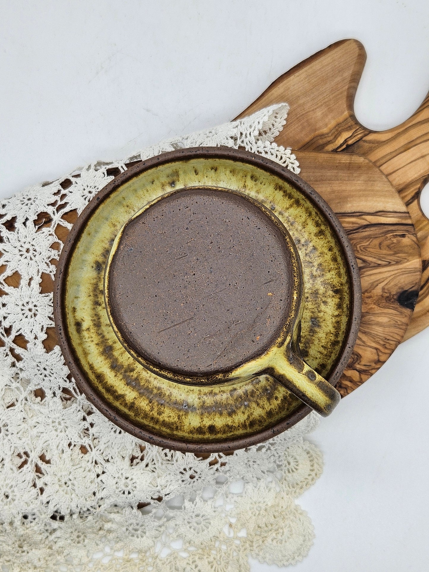Studio Pottery Tea Cup and Saucer
