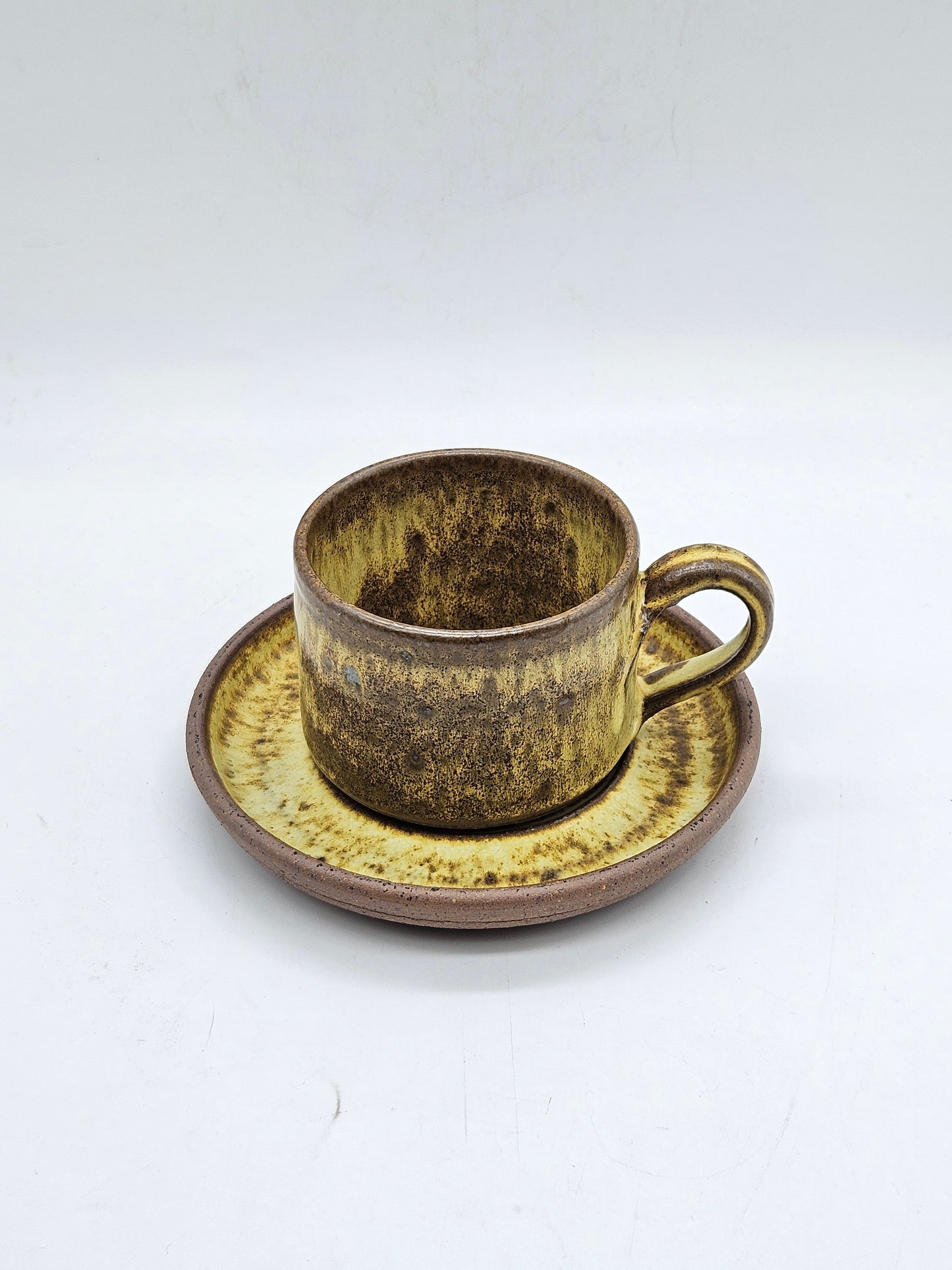 Studio Pottery Tea Cup and Saucer