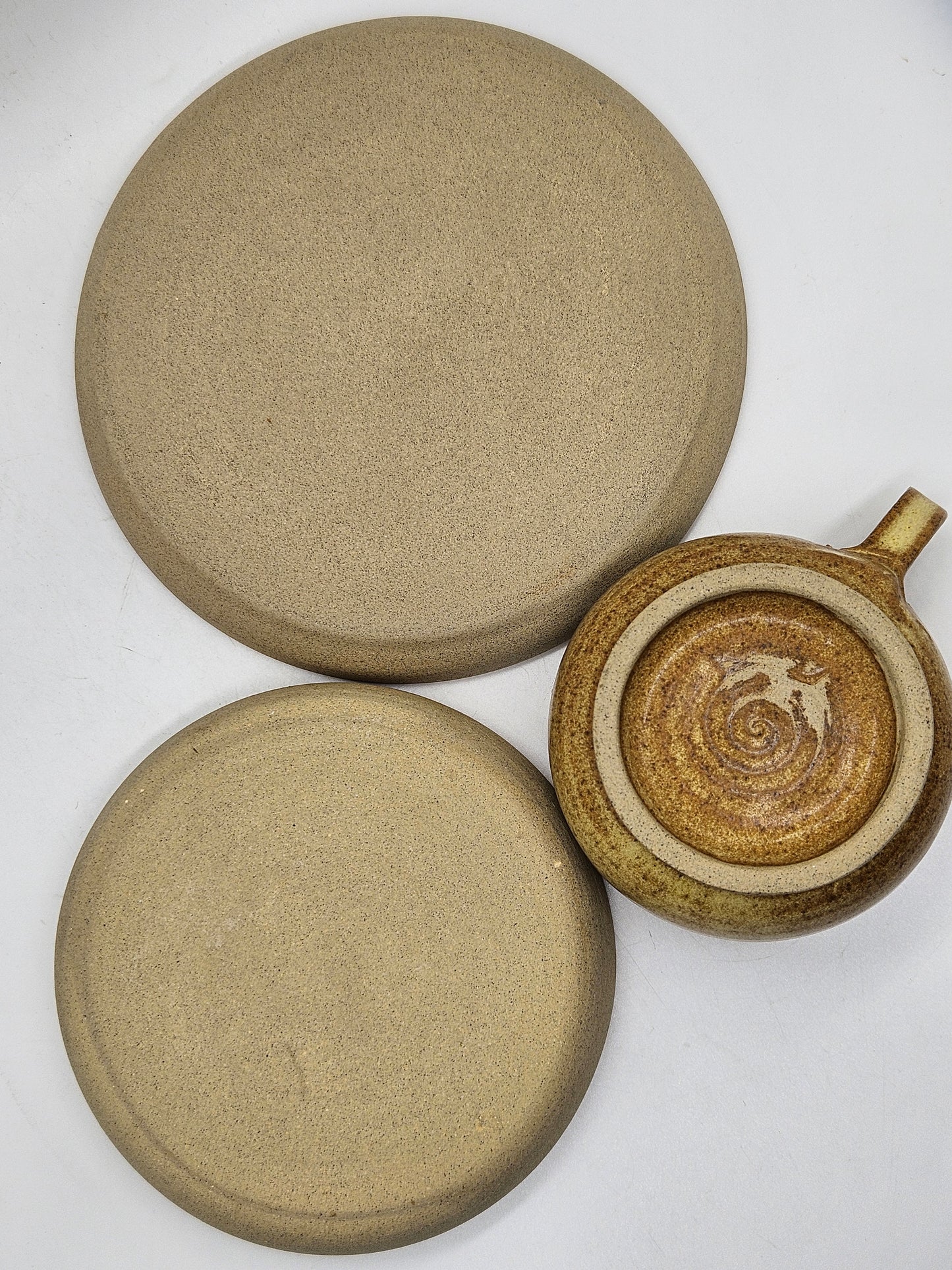 Studio Pottery vintage Tea Trio in medieval style, Kent
