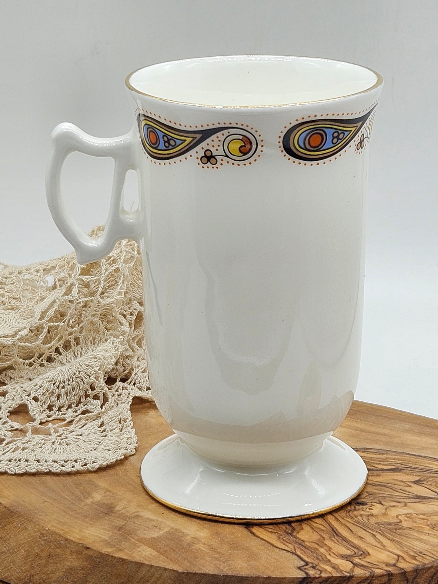 Vintage Fine Bone China Irish Coffee Cup, Royal Tara Book of Kells