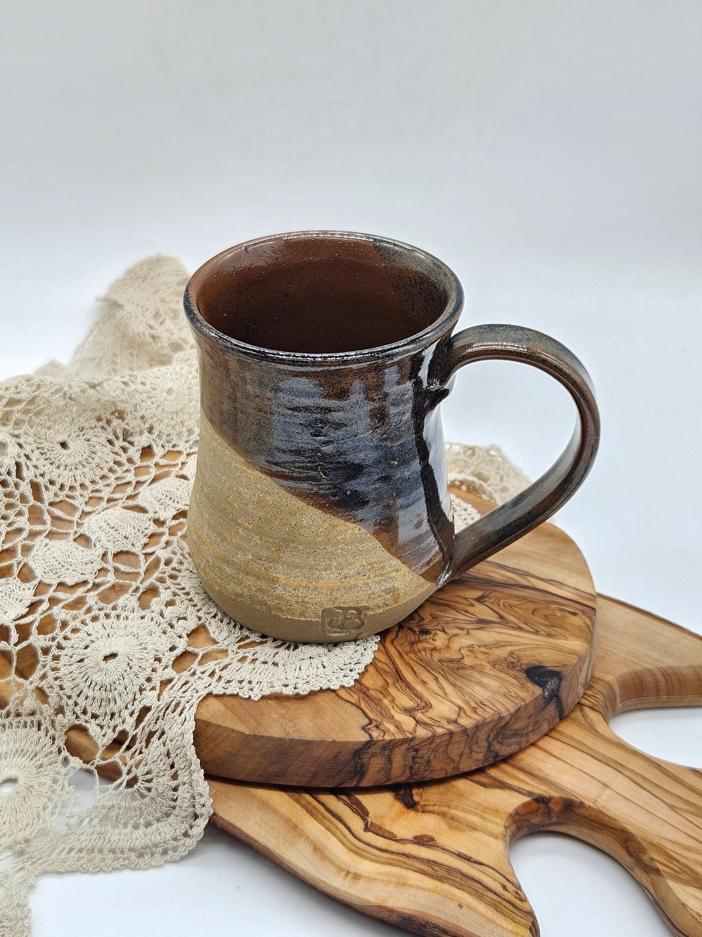 Vintage Studio Pottery Coffee size Mug "The Hill and The Rock", VGS