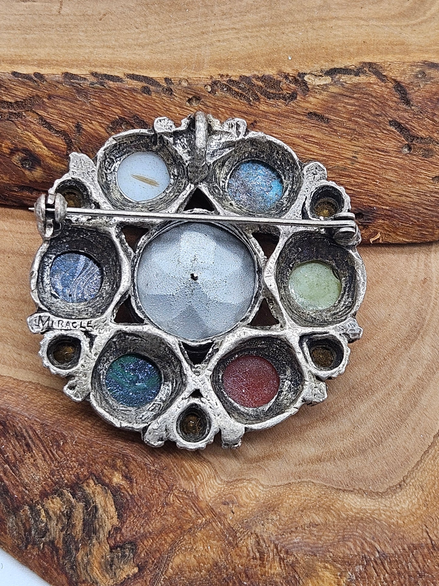 Vintage Large Scottish brooch with Scottish gemstones