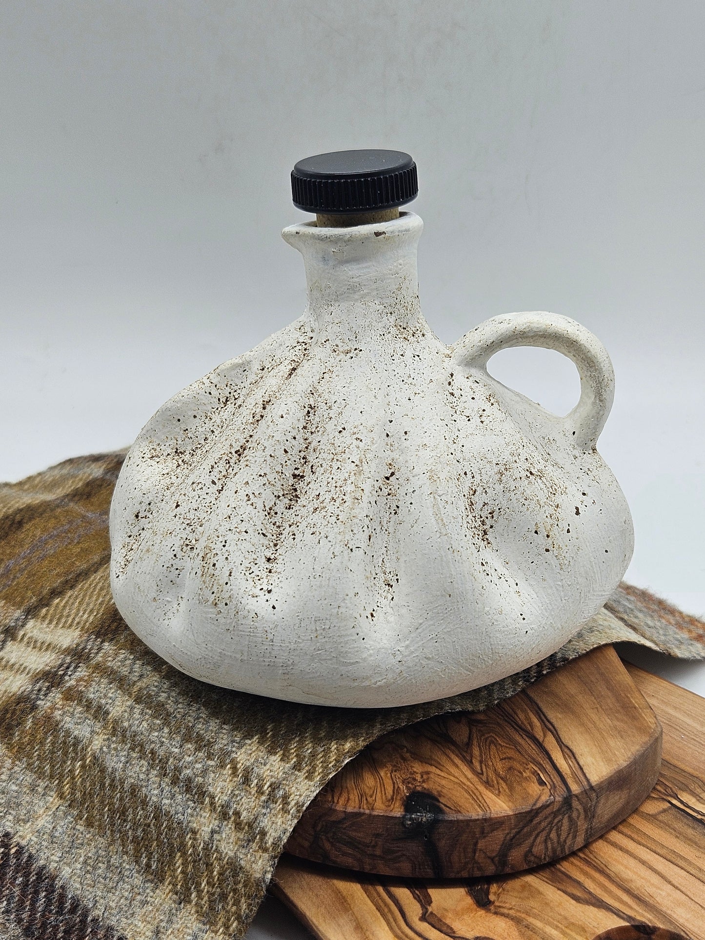 Vintage Medieval-style Studio Pottery Ceramic Bottle-Decanter