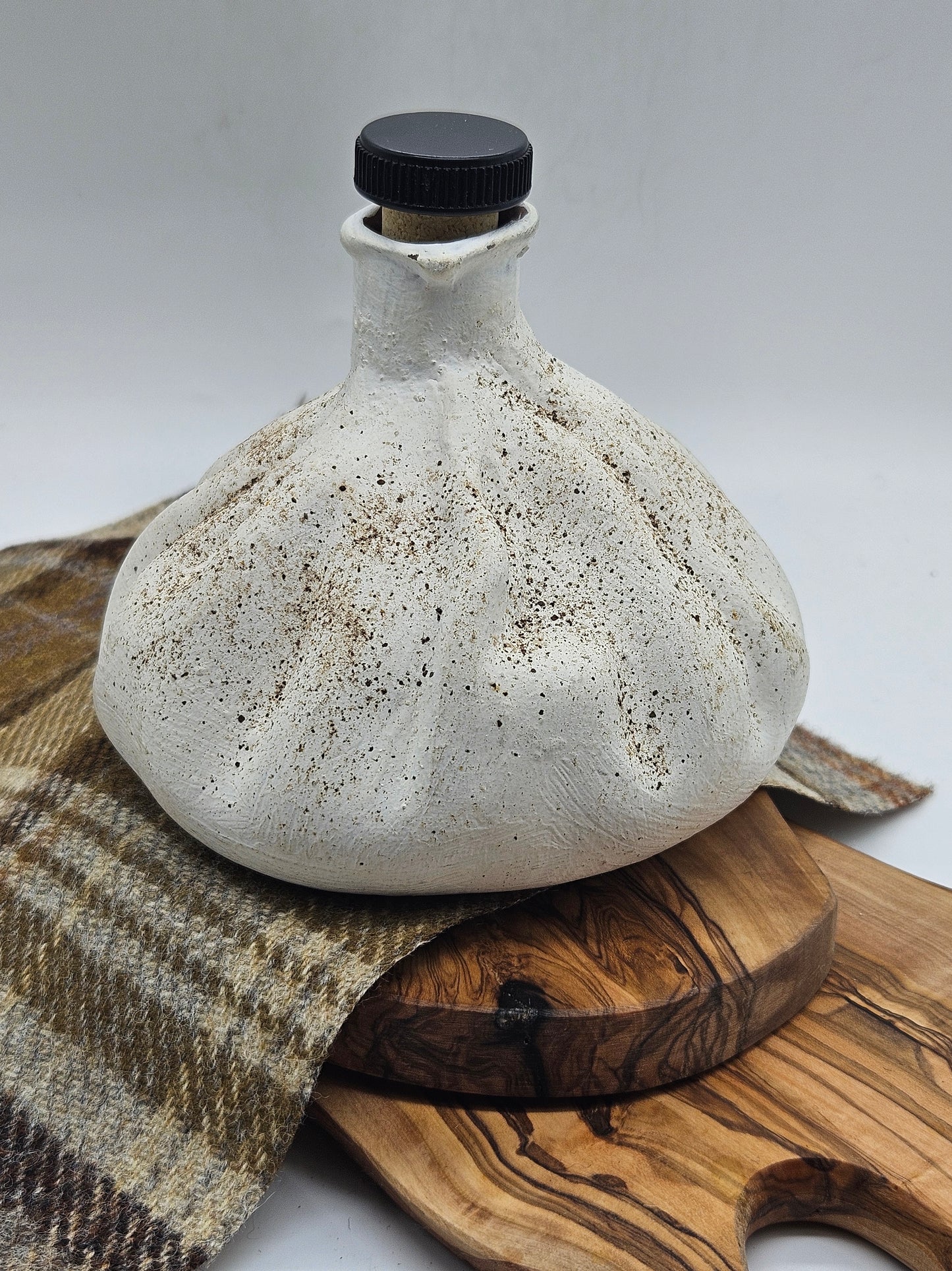 Vintage Medieval-style Studio Pottery Ceramic Bottle-Decanter