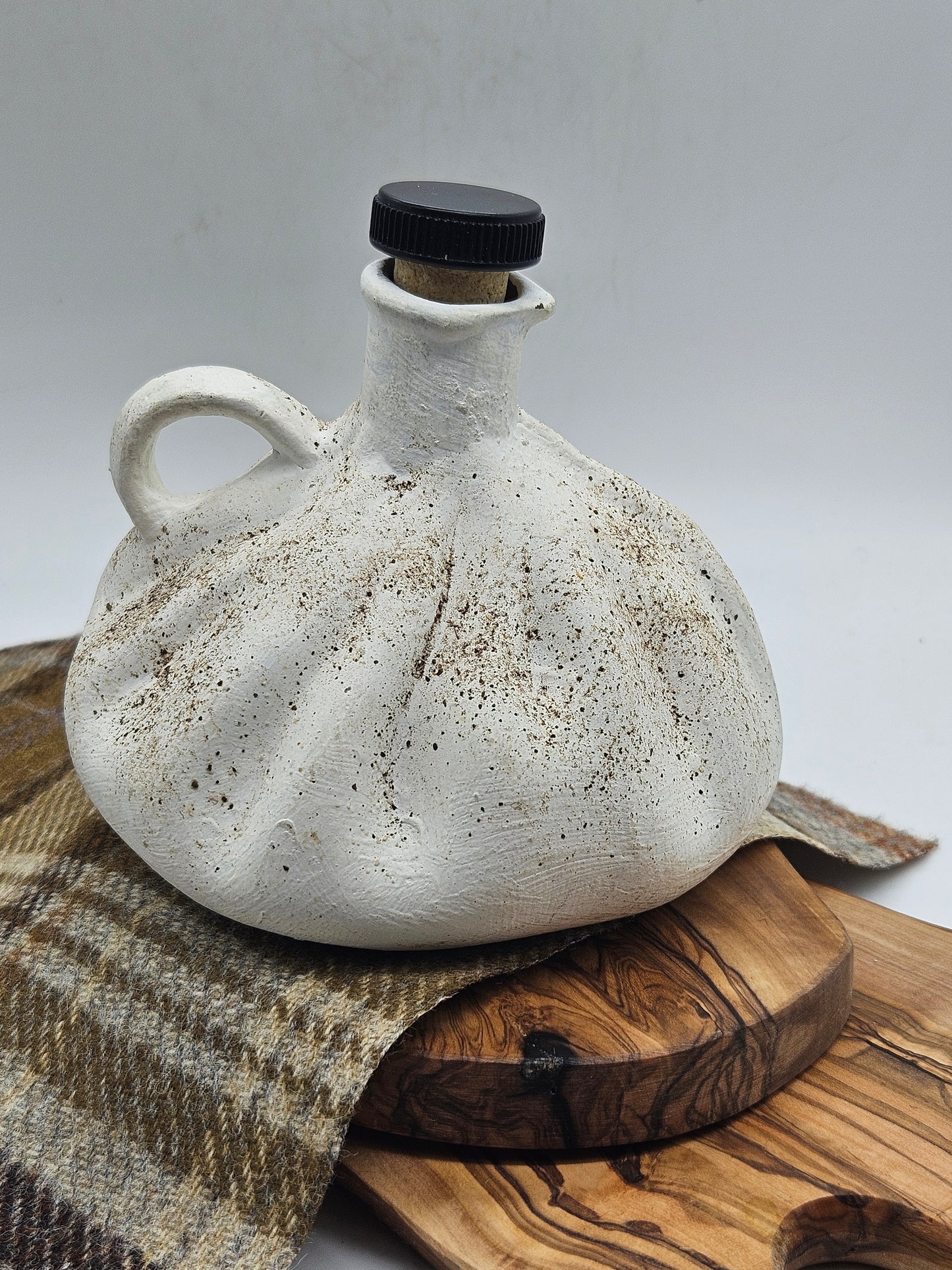 Vintage Medieval-style Studio Pottery Ceramic Bottle-Decanter