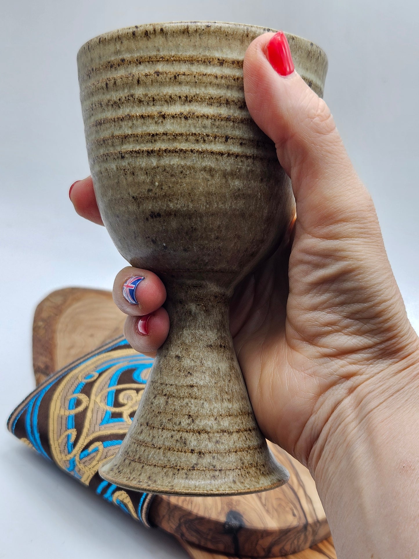 Vintage Studio Pottery Medieval-style Medium Size Goblet
