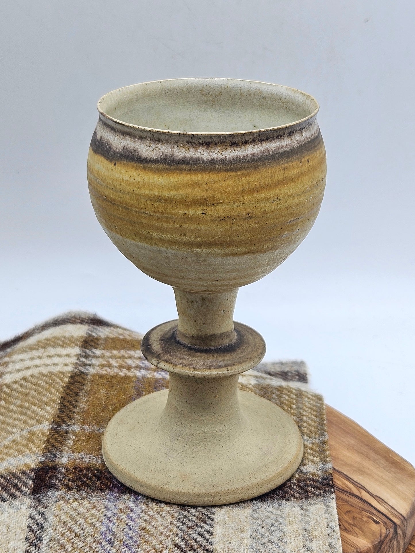 Vintage Studio Pottery Medieval Rustic-style Medium Size Goblet