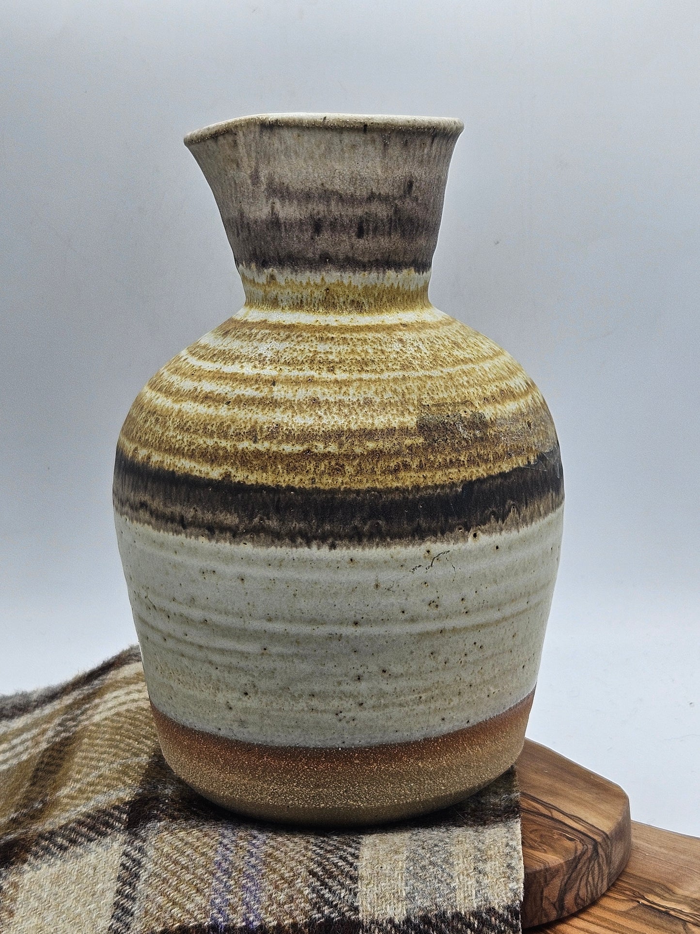 Vintage Large Medieval-style Studio Pottery Ceramic Bottle-Decanter