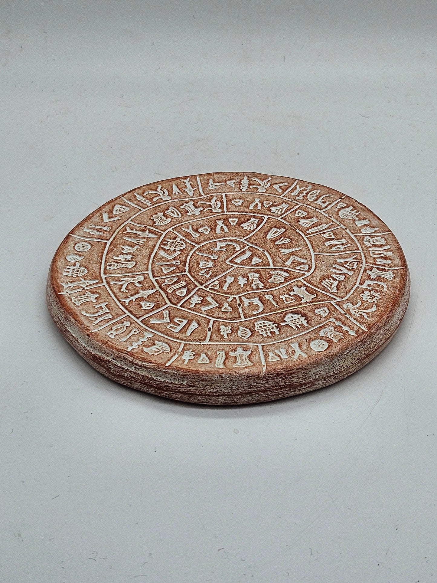Vintage Handmade Coaster Petroglifs