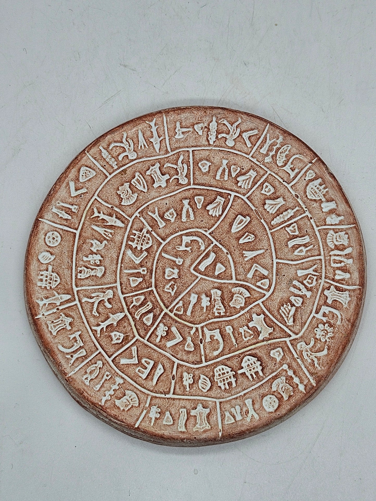 Vintage Handmade Coaster Petroglifs
