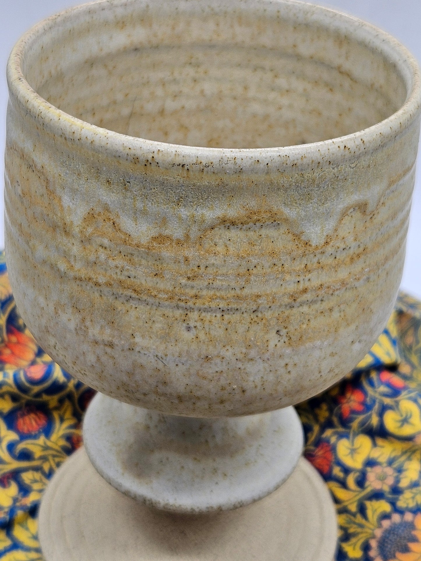 Vintage Studio Pottery Large Size Rustic-style Goblet, VGC