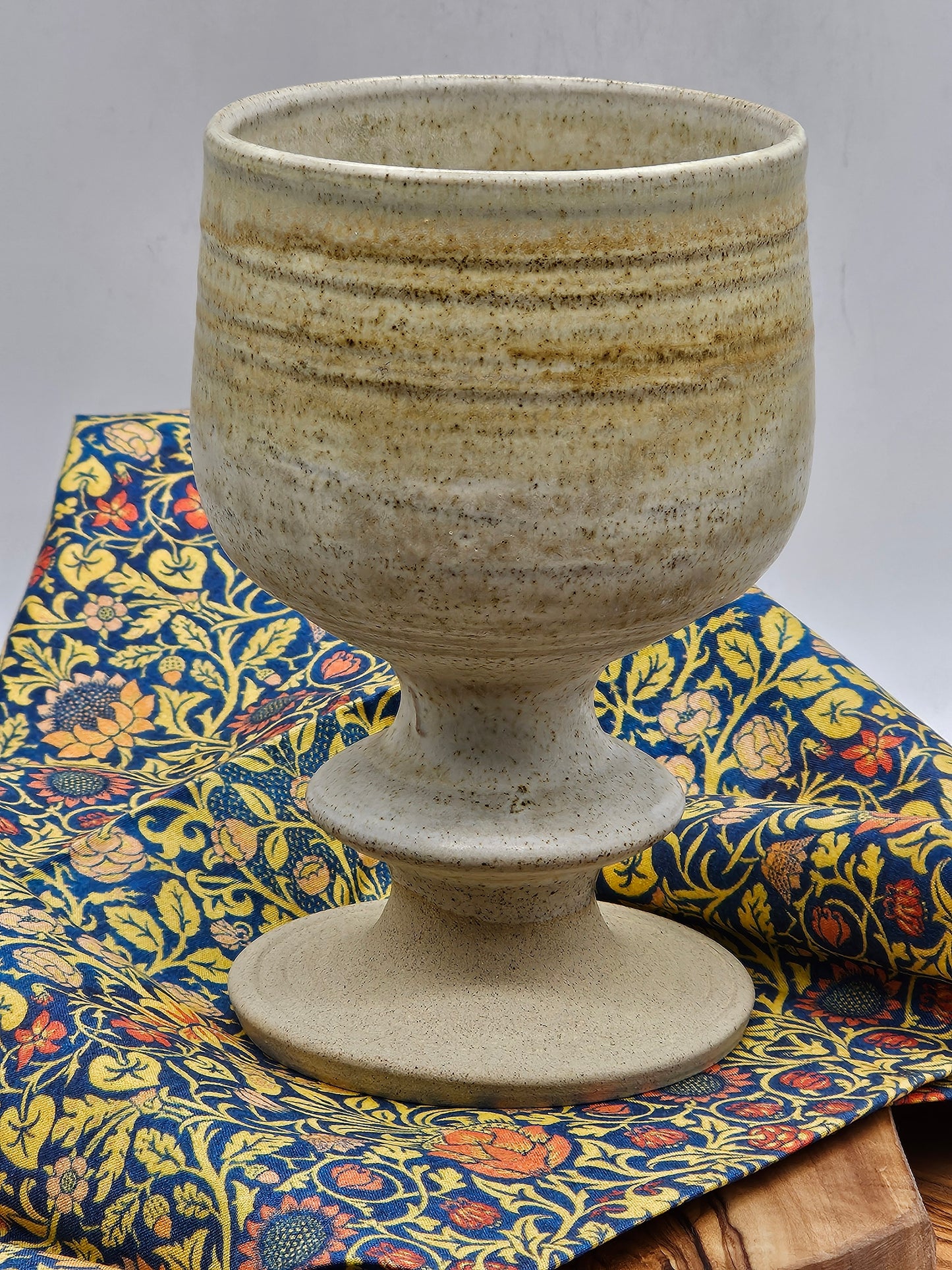 Vintage Studio Pottery Large Size Rustic-style Goblet, VGC