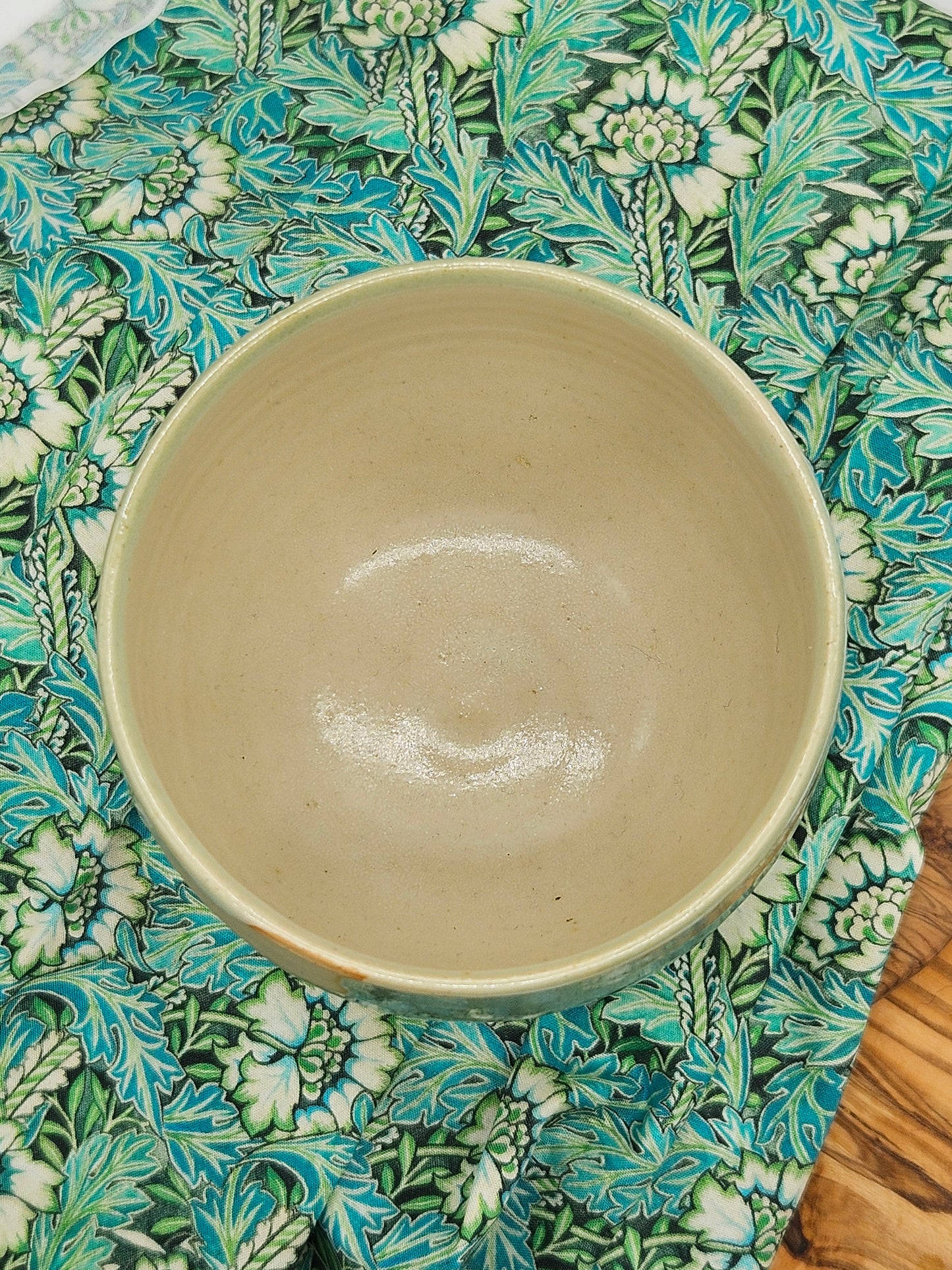 Vintage Studio Pottery Goblet Glazed with matte flowers , VGC