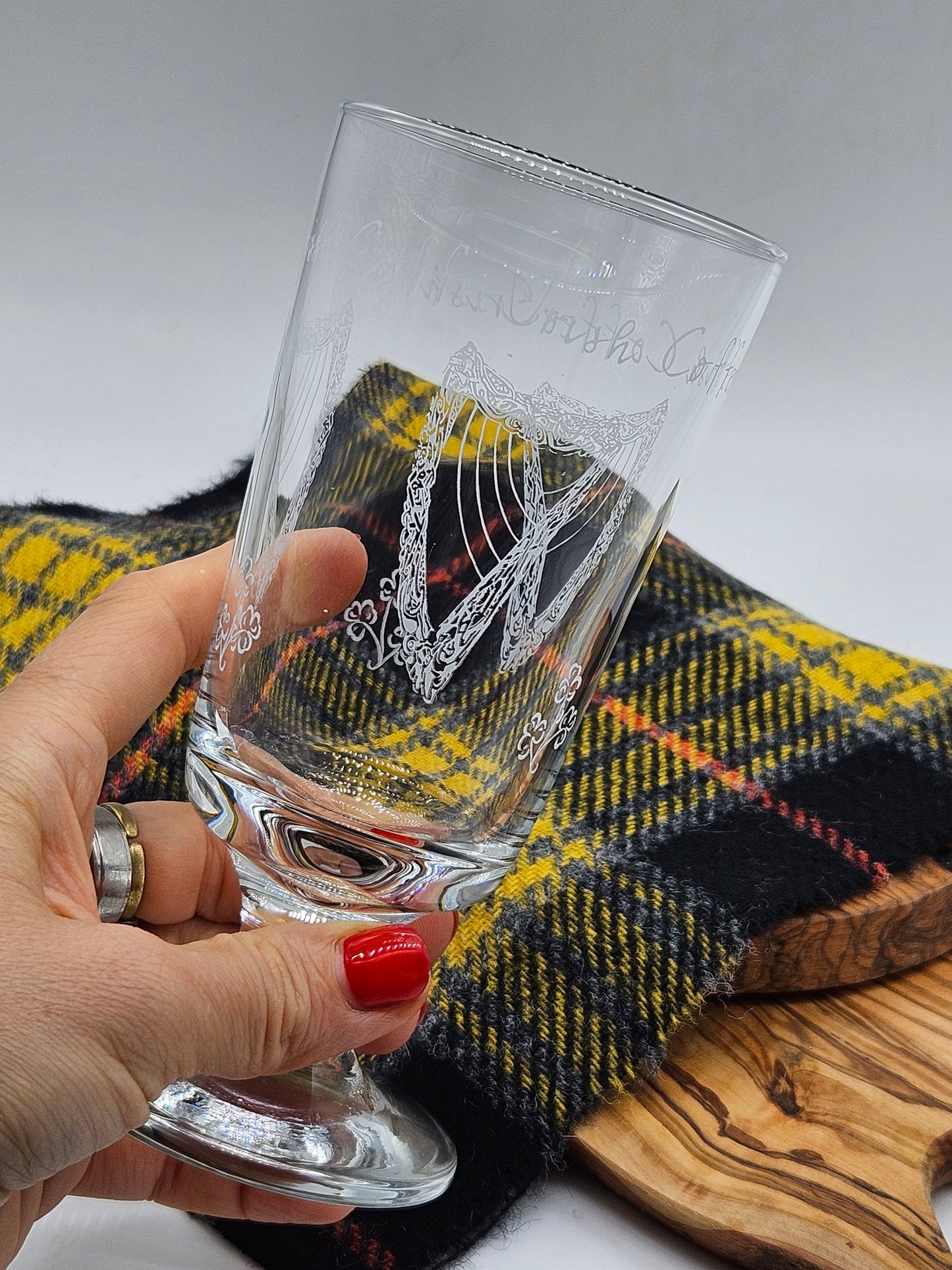 Vintage Irish Glass, Harp pattern, VGC