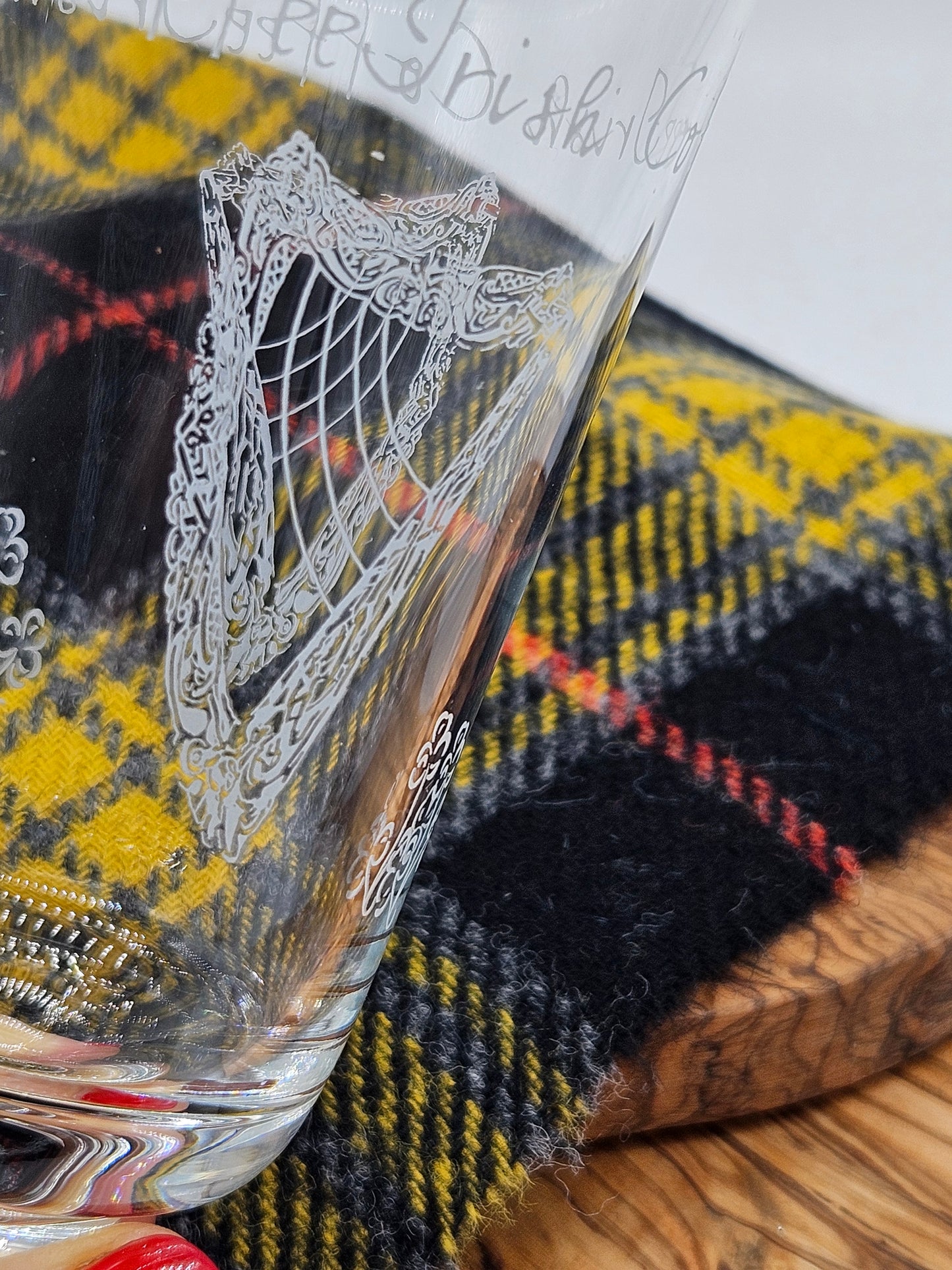 Vintage Irish Glass, Harp pattern, VGC