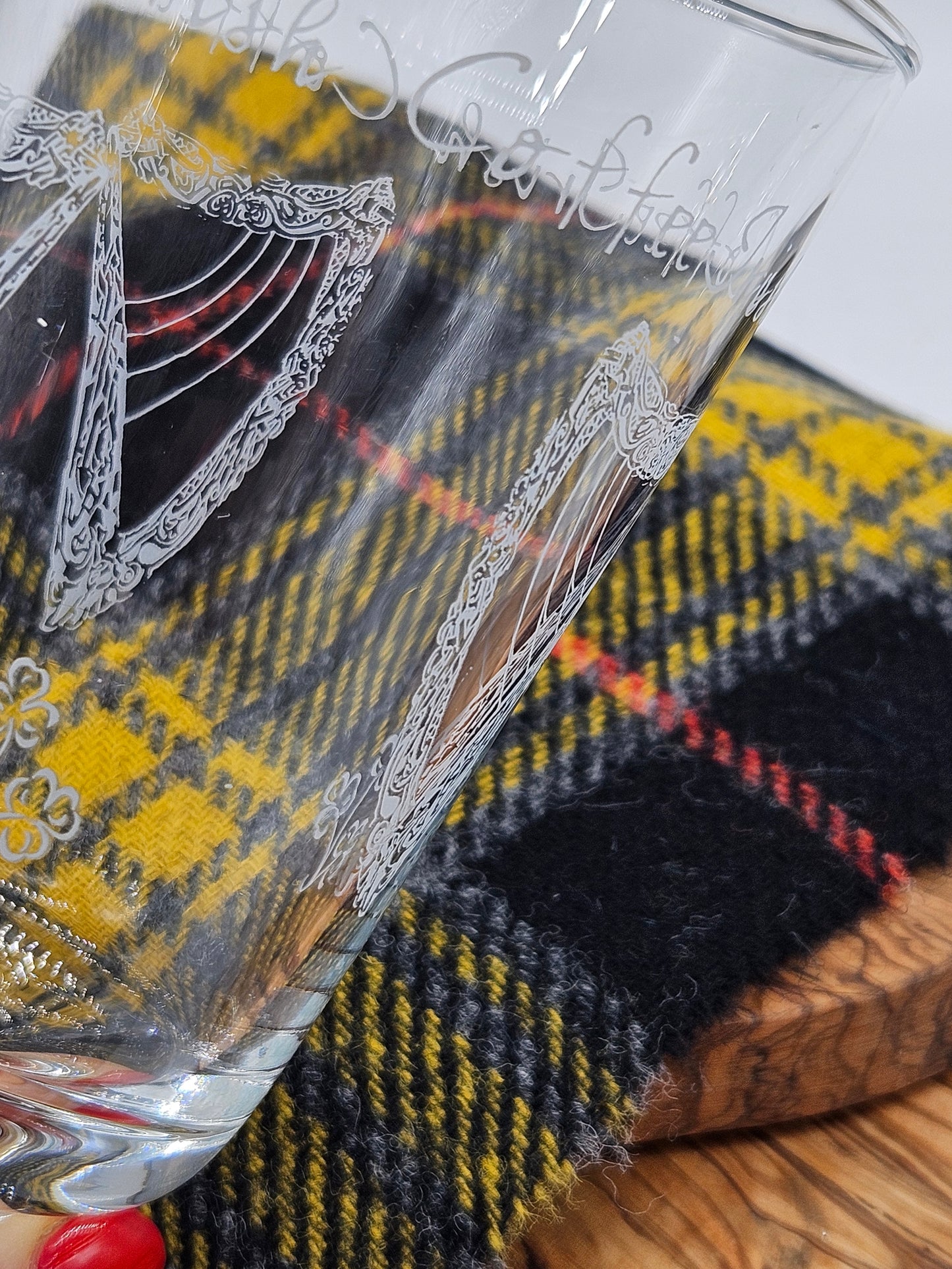 Vintage Irish Glass, Harp pattern, VGC